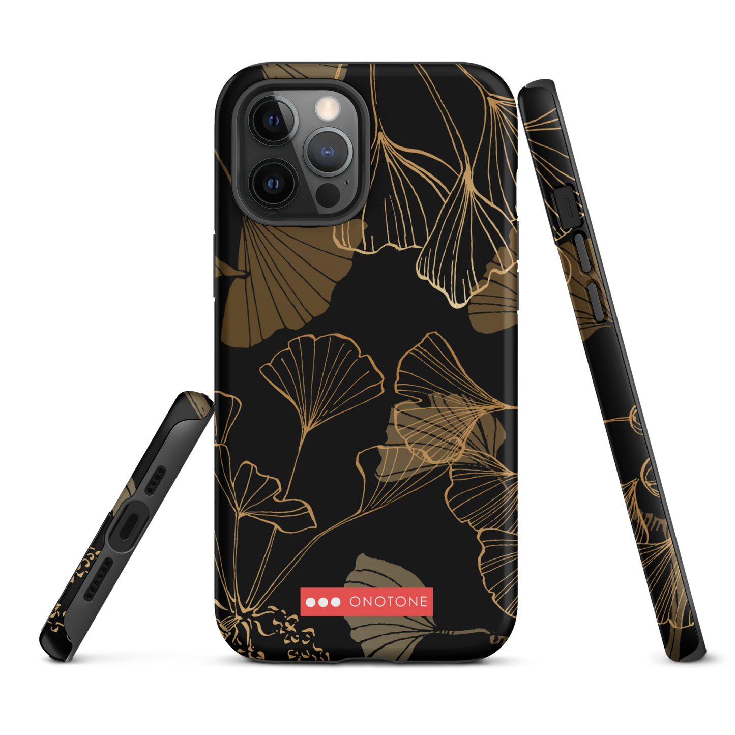 Japanese traditional design indigo iPhone® Case Ginkgo leaves
