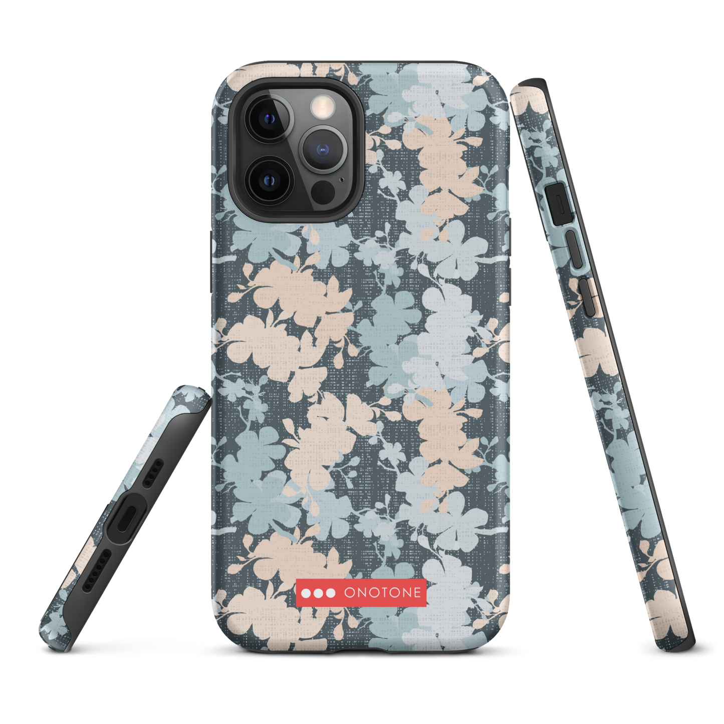 Japanese design indigo iPhone® Case with sakura flower patterns
