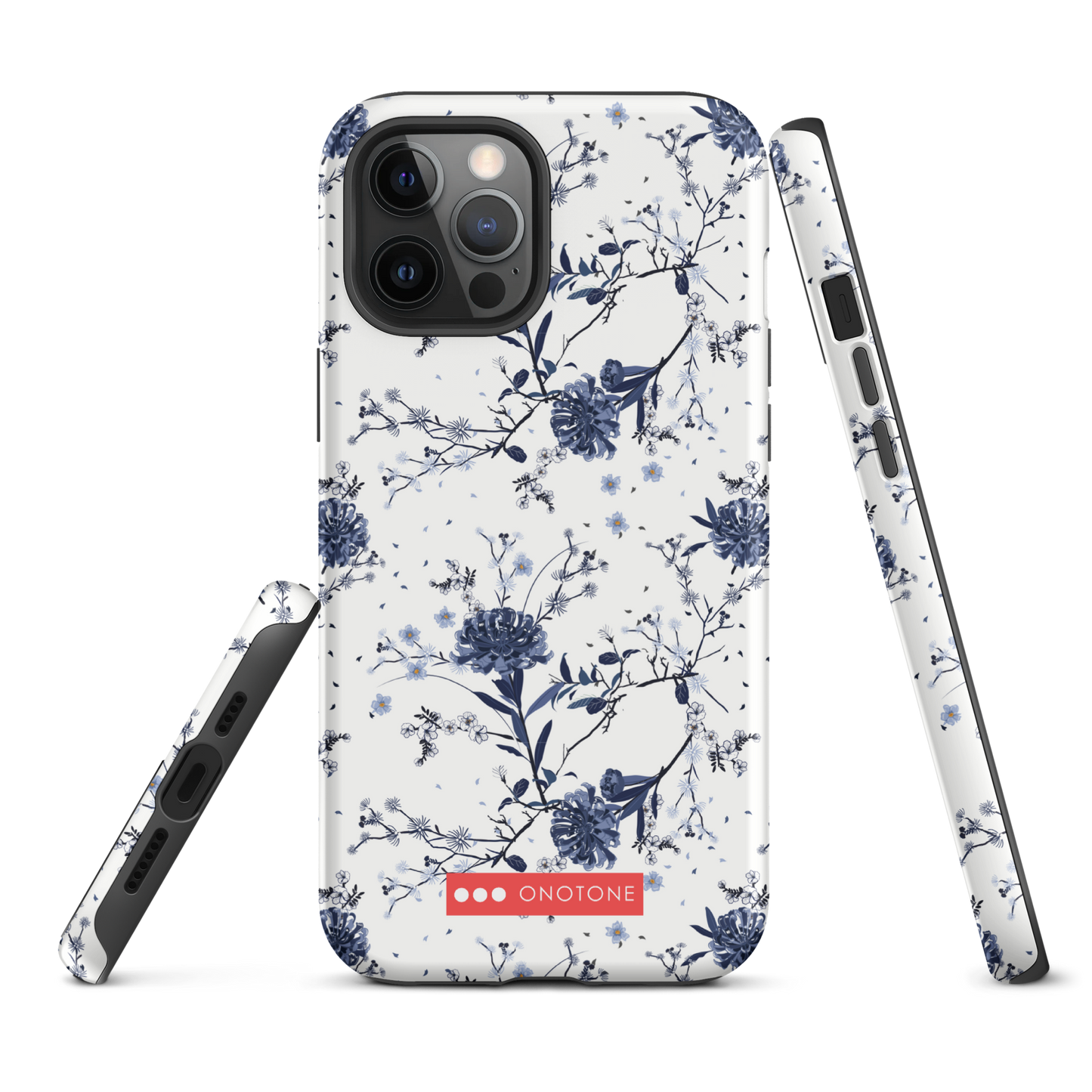Japanese design indigo iPhone® Case with patterns