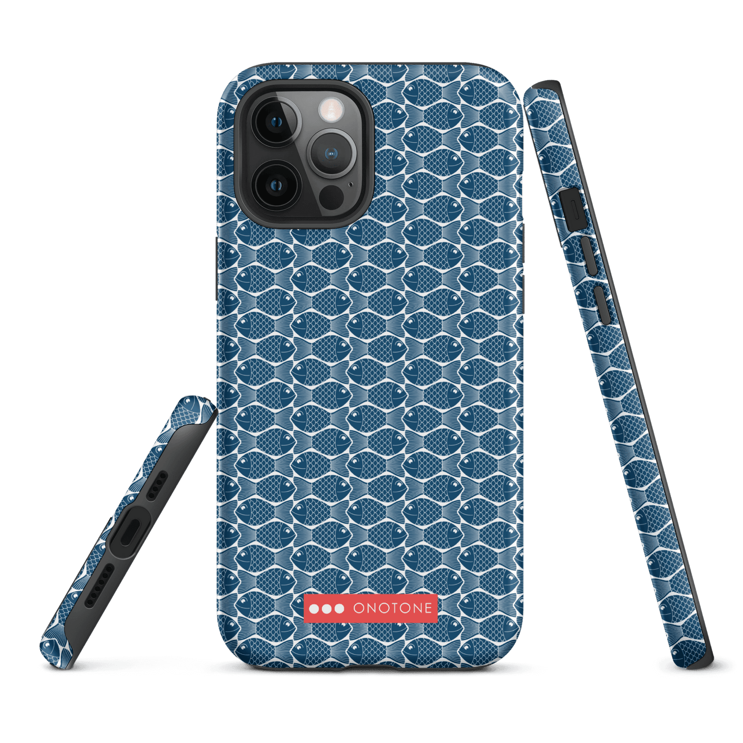 Japanese iPhone® Case with traditional Indigo fish patterns (IND-048)