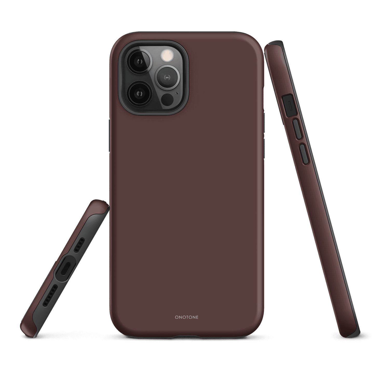 GRAY MINIMALIST IPHONE® CASE - PANTONE® BITTER CHOCOLATE