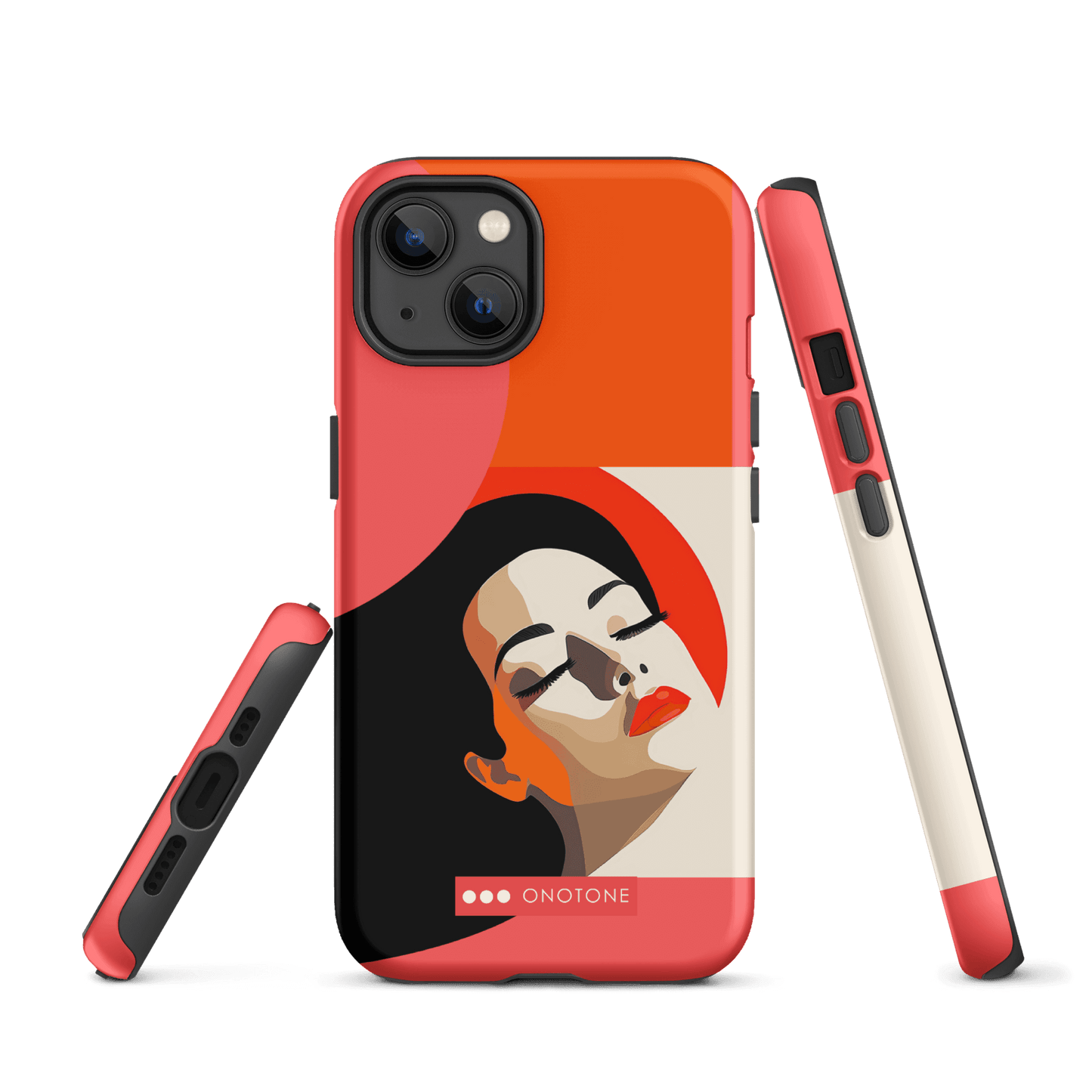 Dual Layer orange modern iPhone® Case ( MD-3857)