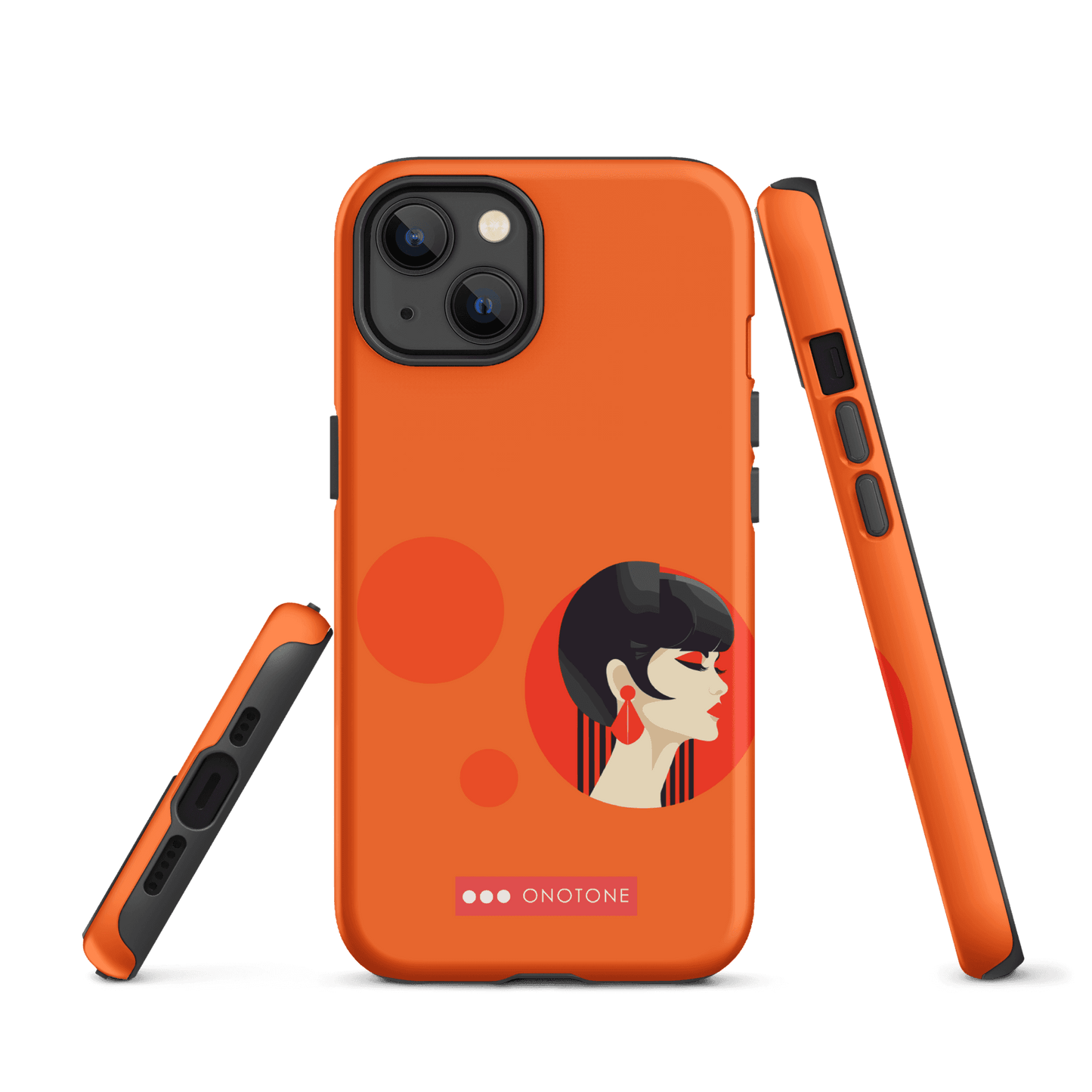 Dual Layer orange modern iPhone® Case ( MD-3801)