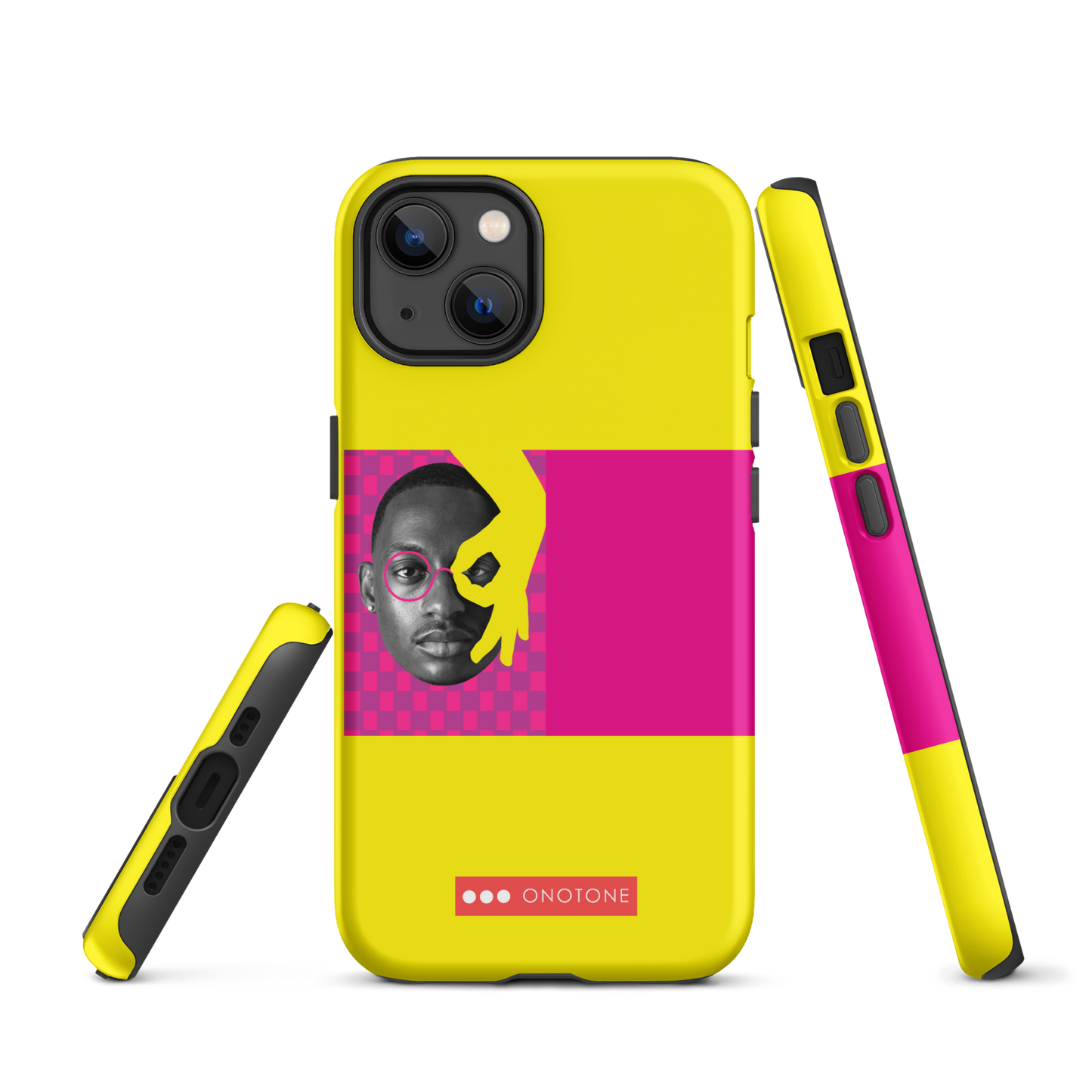 Dual Layer yellow modern iPhone® Case