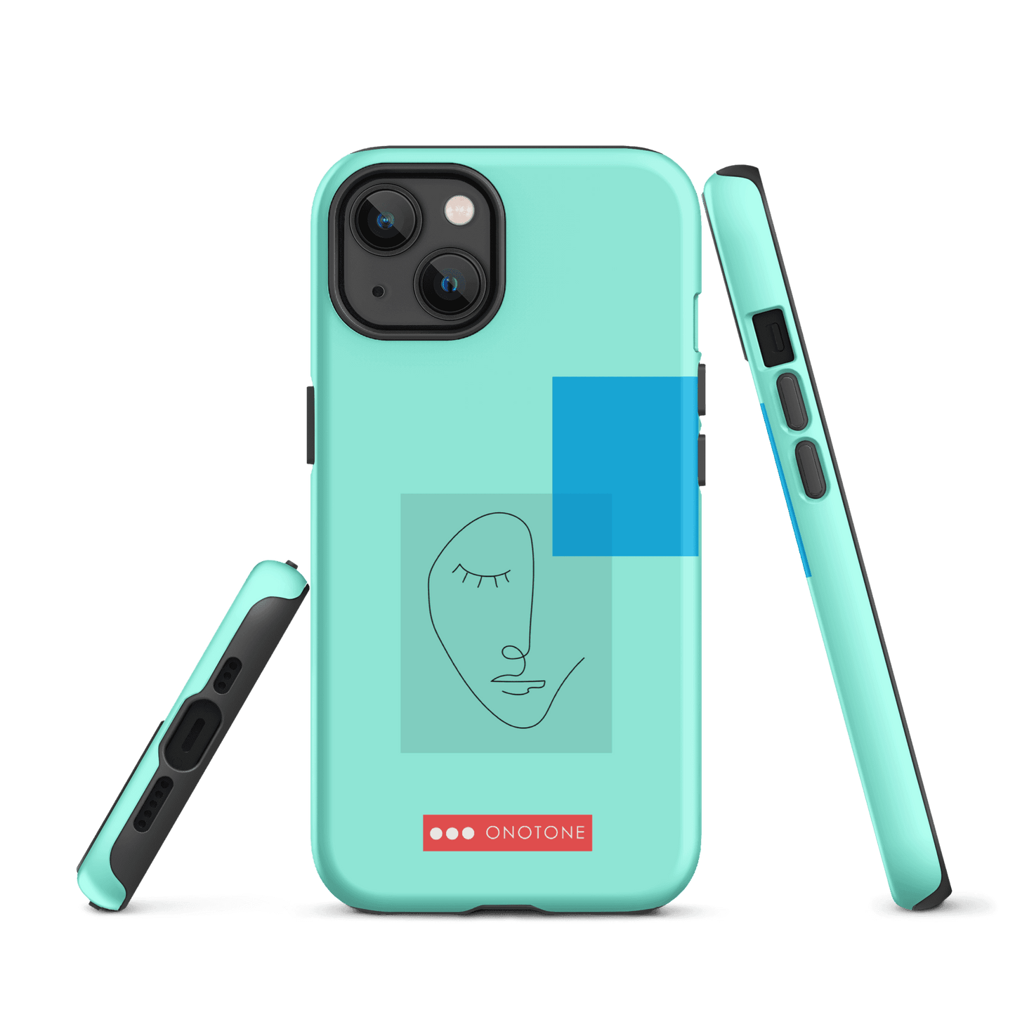 Dual Layer blue modern iPhone® Case ( MD-3745)