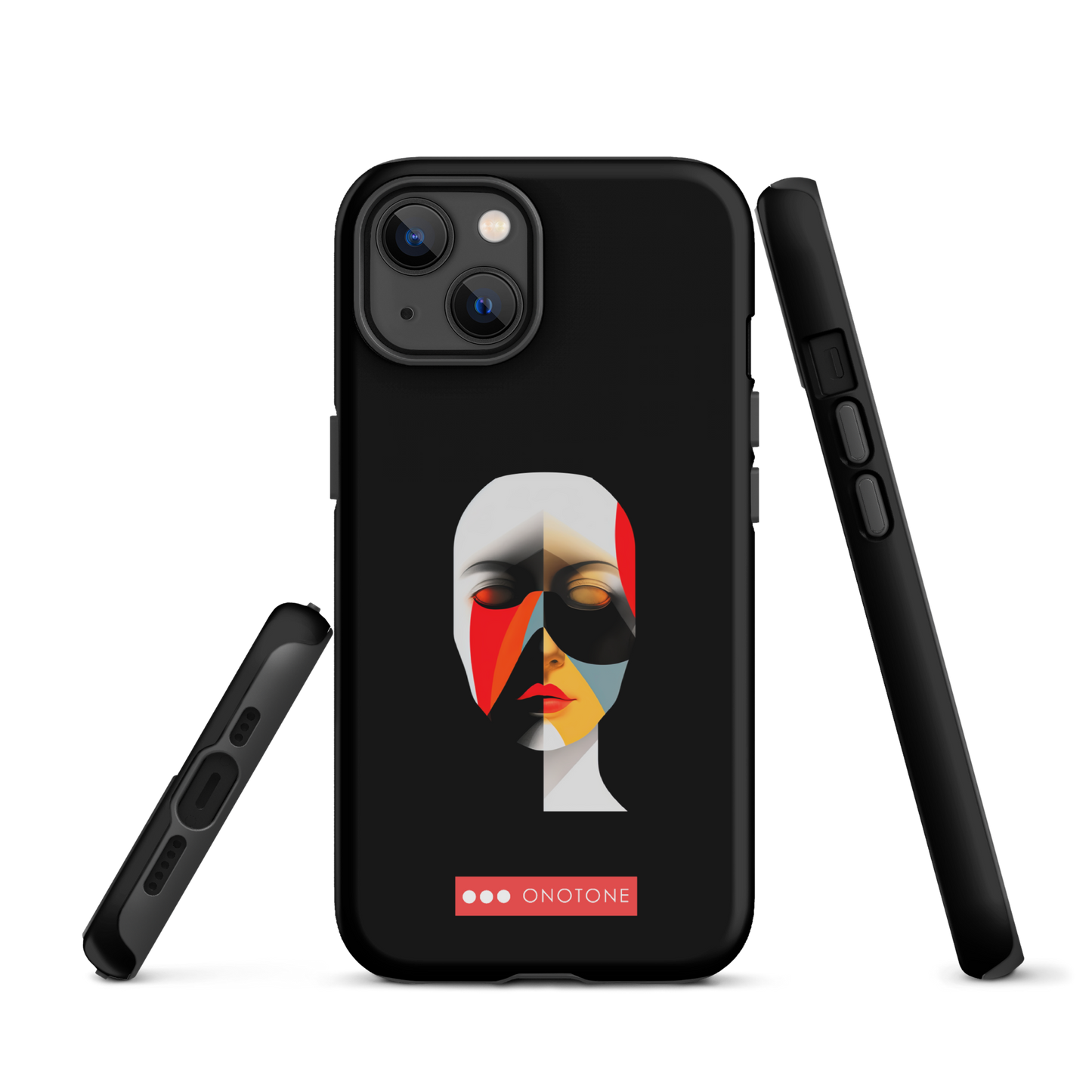 Dual Layer black modern iPhone® Case