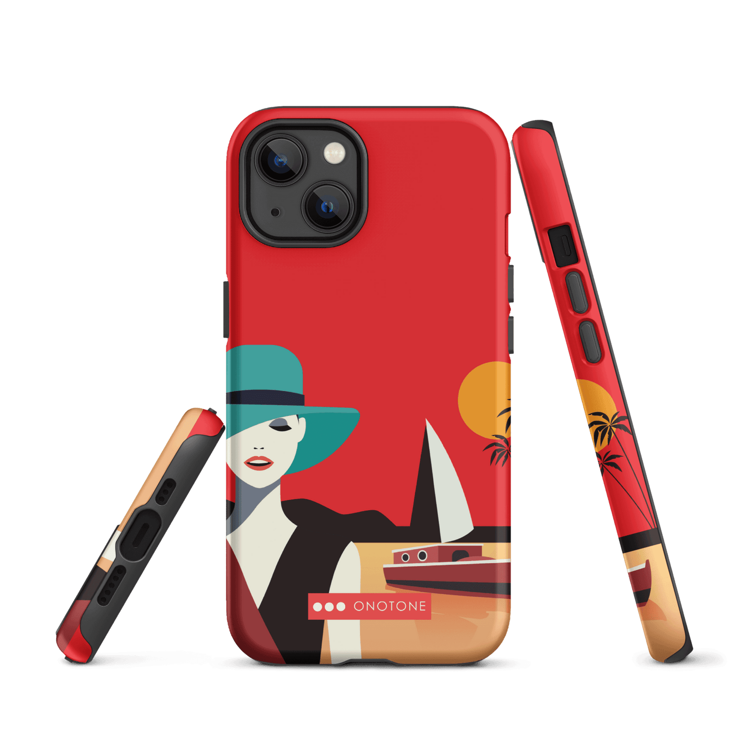 Dual Layer red modern iPhone® Case ( MD-1841)