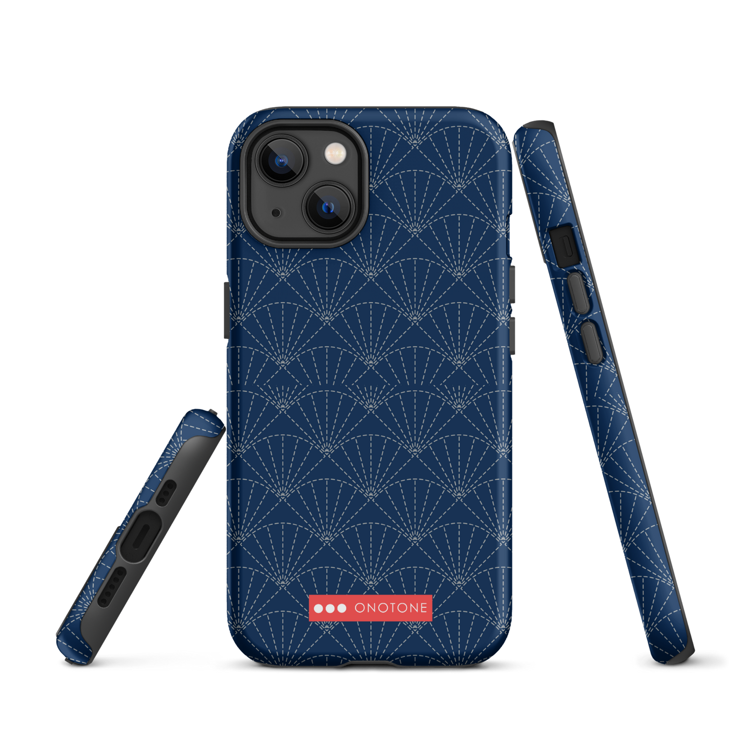 Japanese design indigo iPhone® Case with patterns