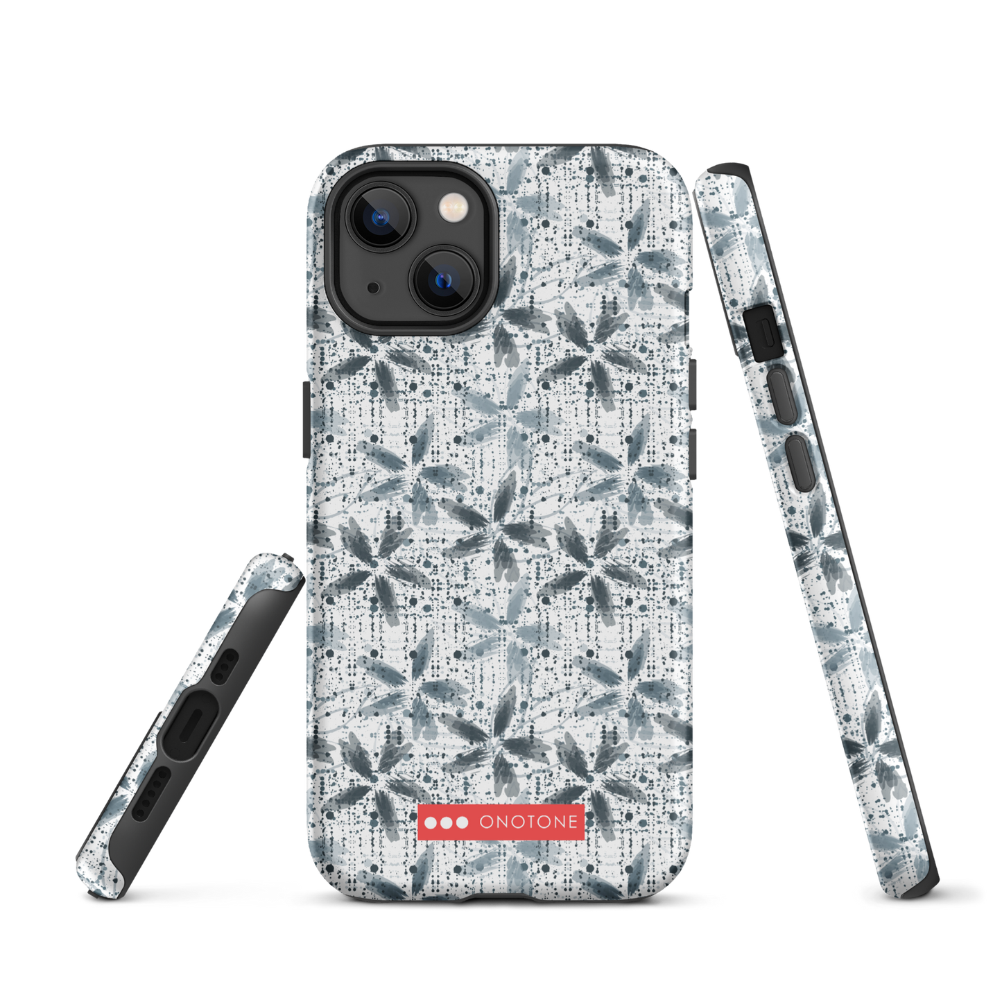 Japanese design indigo iPhone® Case with floral designs