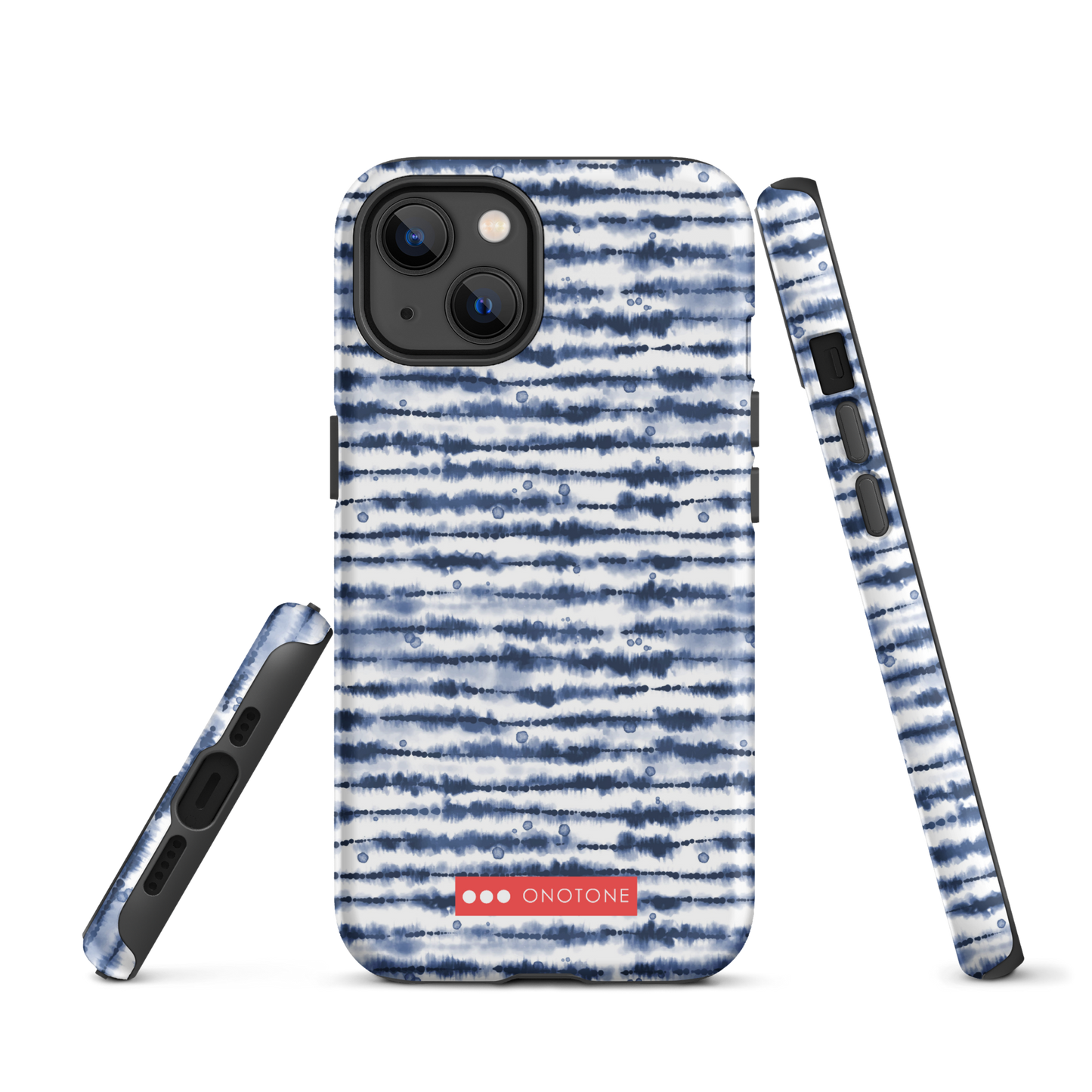 Japanese design indigo iPhone® Case with hand drawn patterns