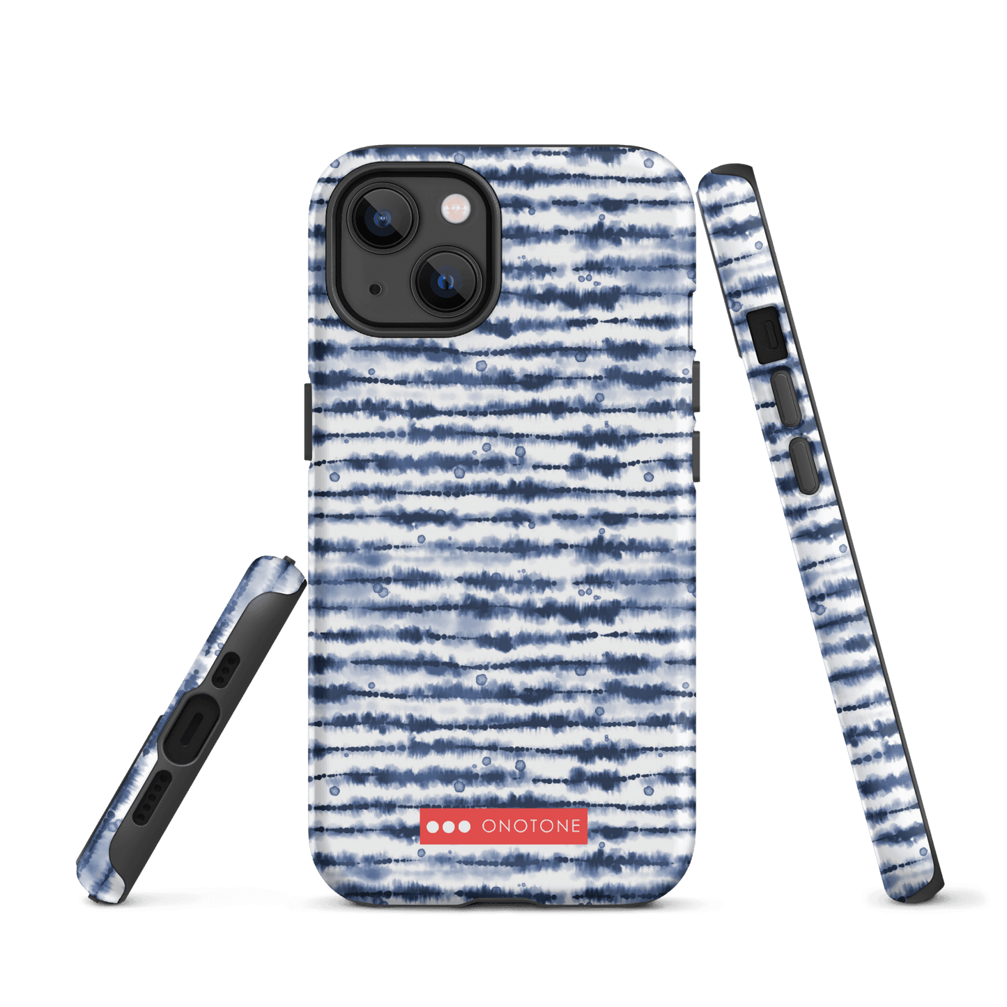 Japanese design indigo iPhone® Case with hand drawn patterns (IND-002)