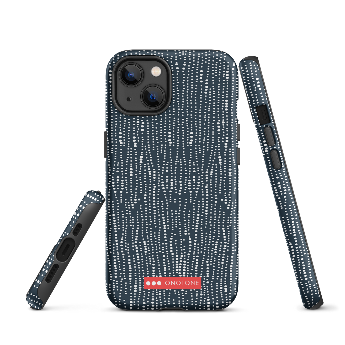 Japanese design indigo iPhone® Case with dotted patterns