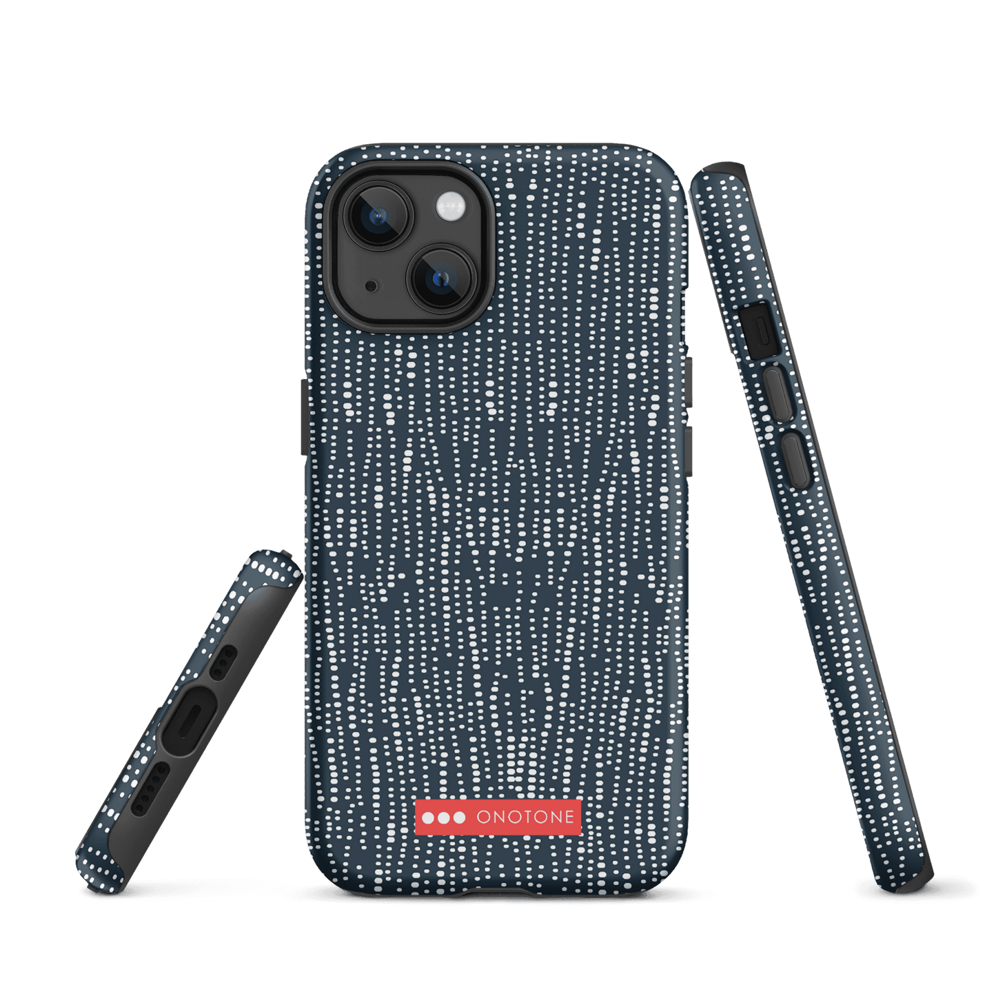 Japanese design indigo iPhone® Case with dotted patterns (IND-009)