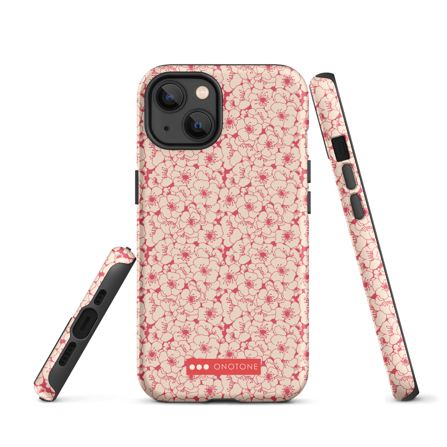 Japanese design indigo iPhone® Case with sakura patterns (IND-012)