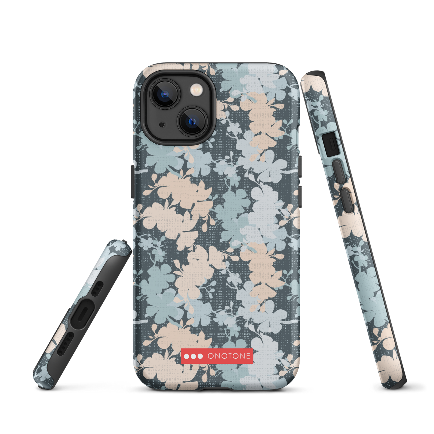 Japanese design indigo iPhone® Case with sakura flower patterns