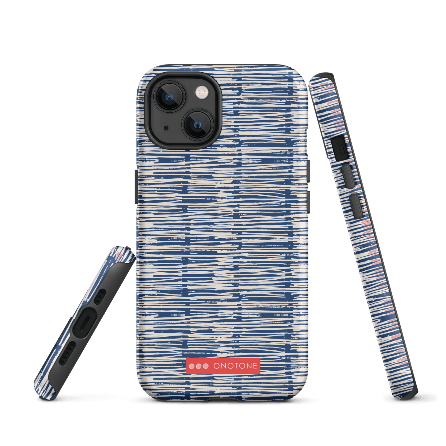 Japanese design indigo iPhone® Case with blue patterns (IND-032)