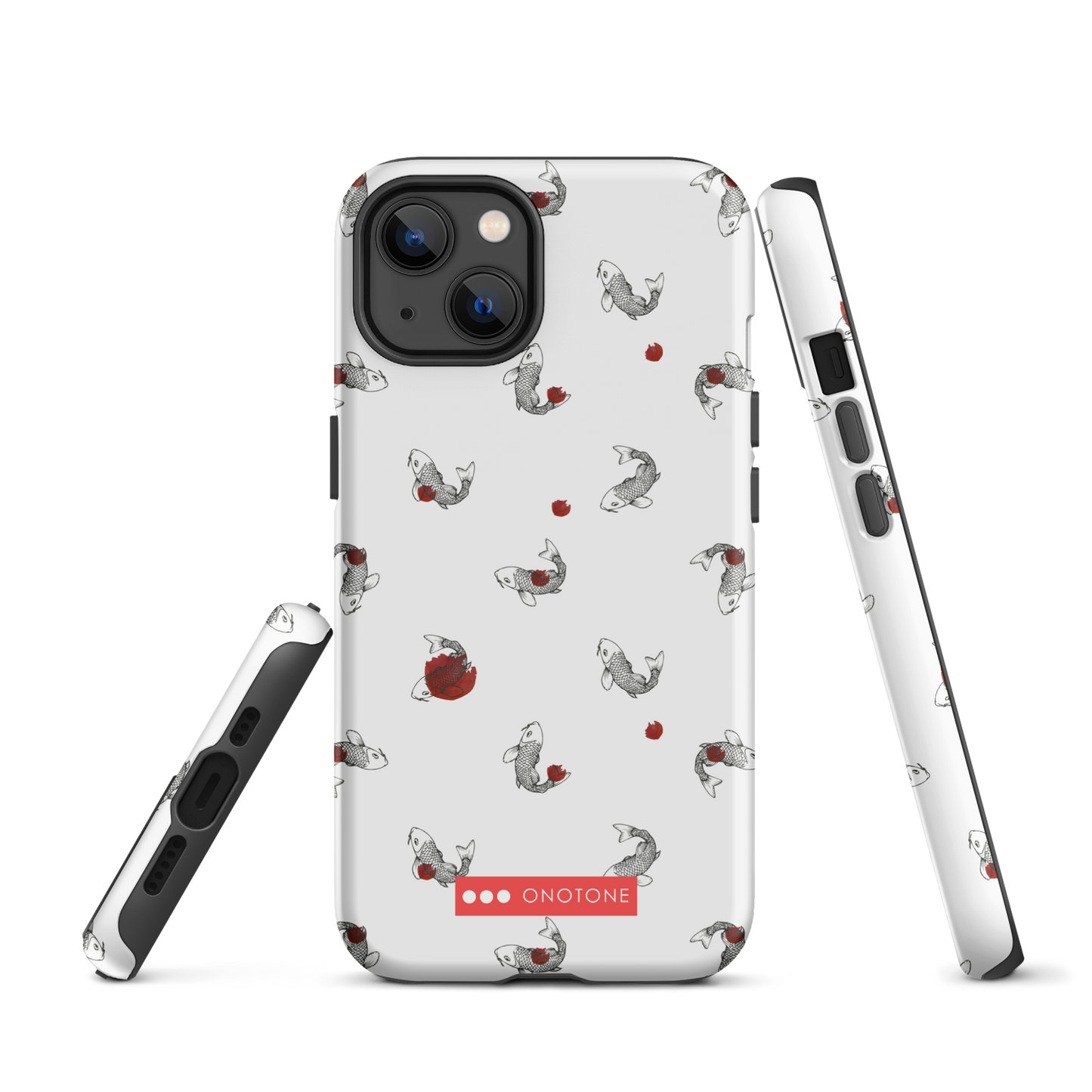 Japanese design indigo iPhone® Case with Koi patterns