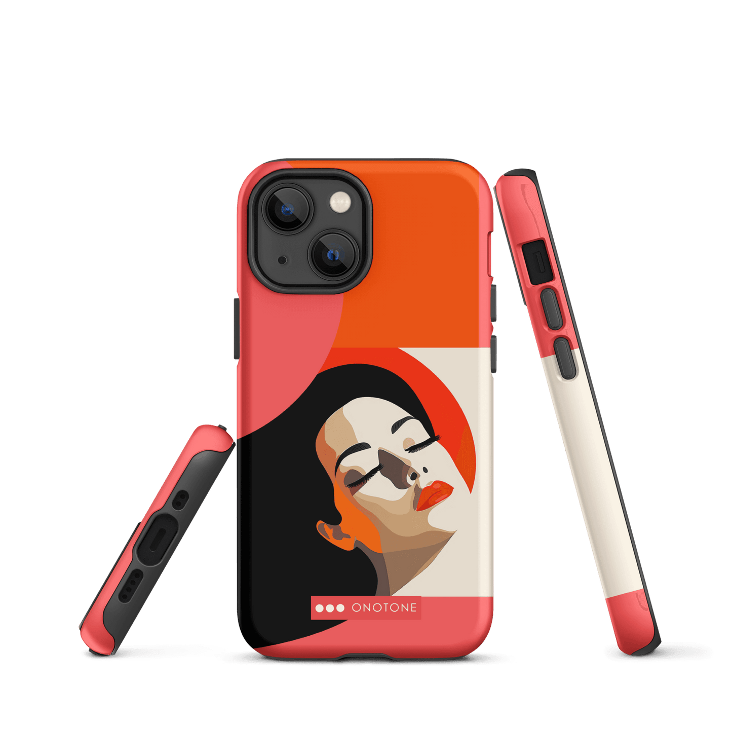 Dual Layer orange modern iPhone® Case ( MD-3857)
