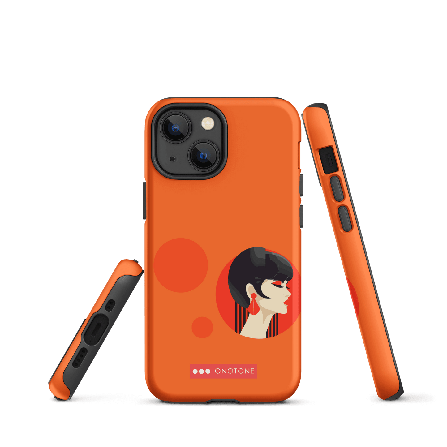 Dual Layer orange modern iPhone® Case ( MD-3801)