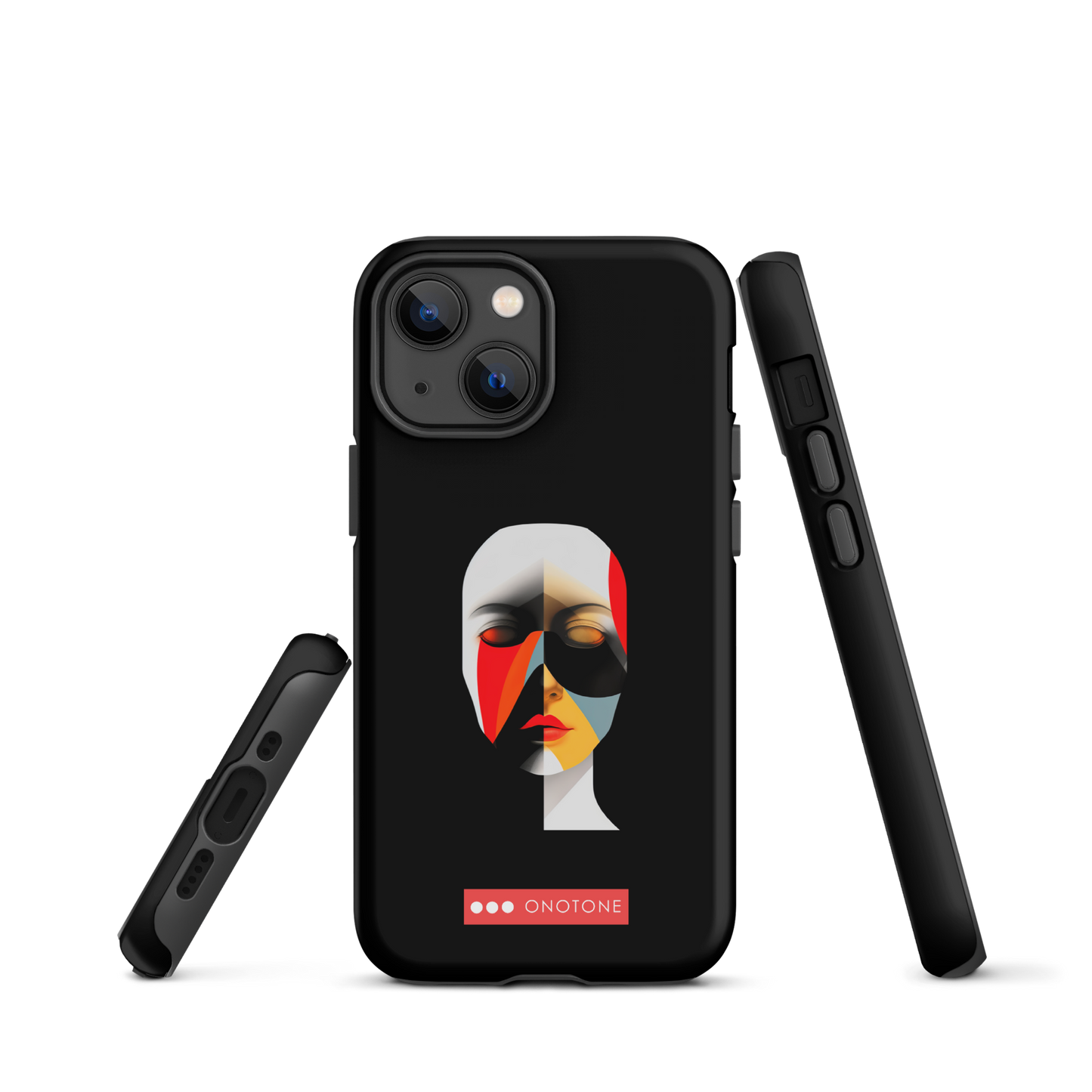 Dual Layer black modern iPhone® Case