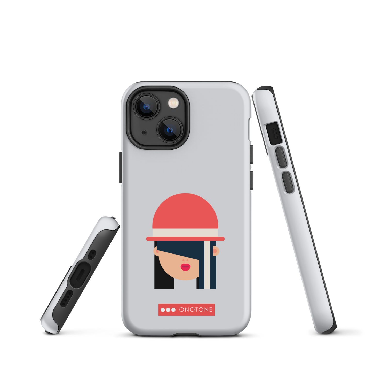 Dual Layer white modern iPhone® Case