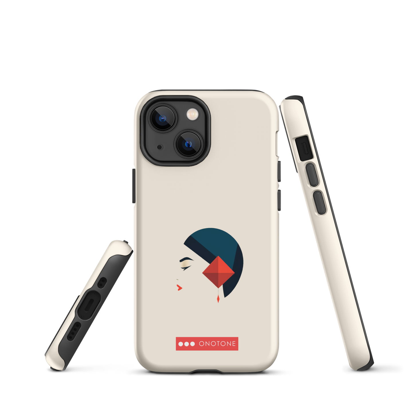 Dual Layer white modern iPhone® Case