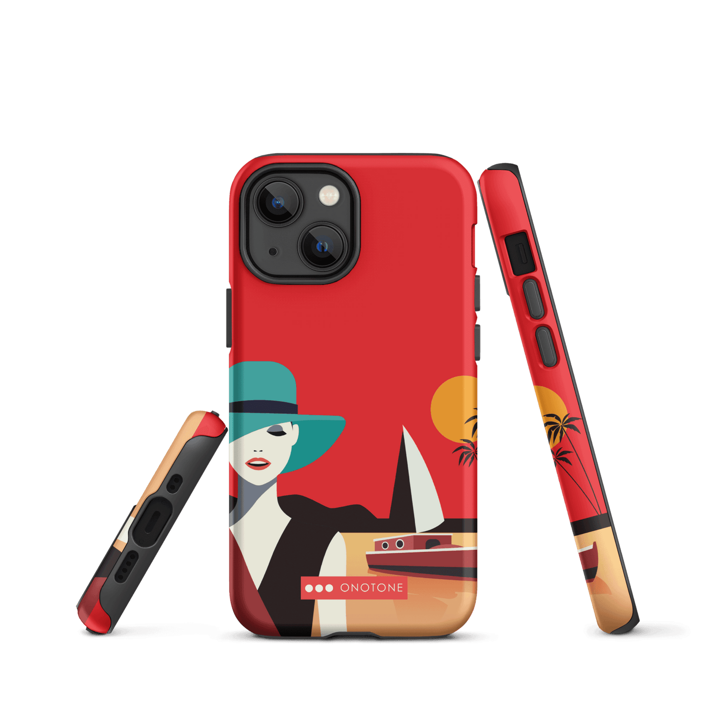 Dual Layer red modern iPhone® Case ( MD-1841)