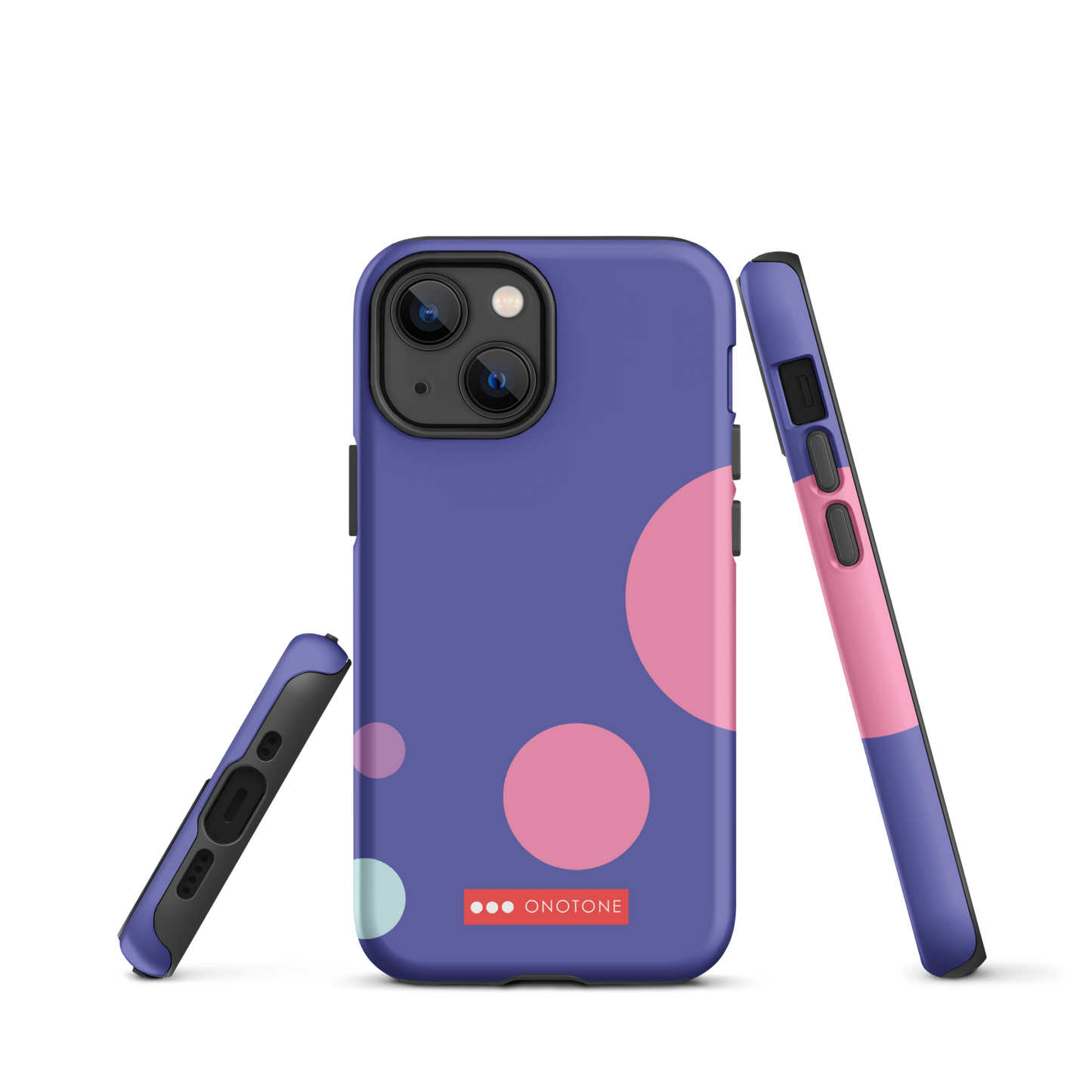 Dual Layer purple modern iPhone® Case