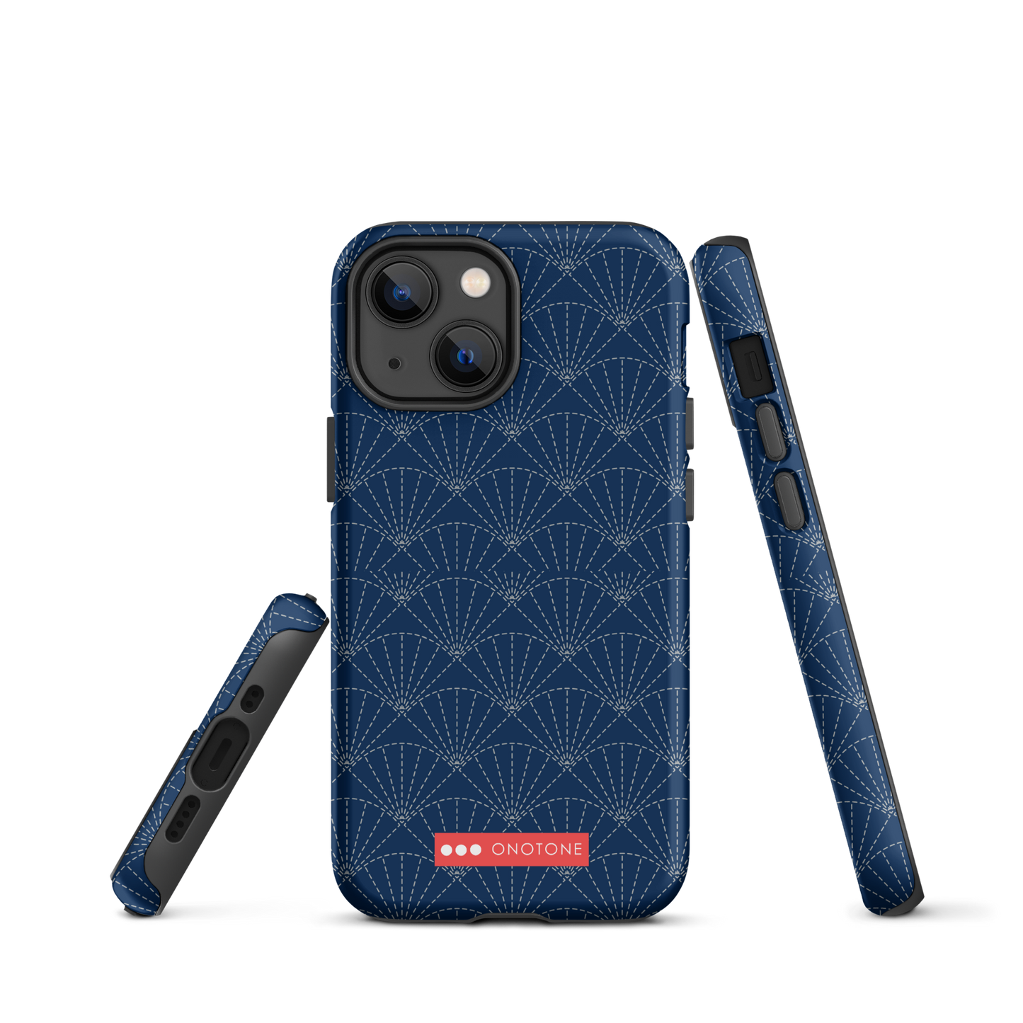 Japanese design indigo iPhone® Case with patterns