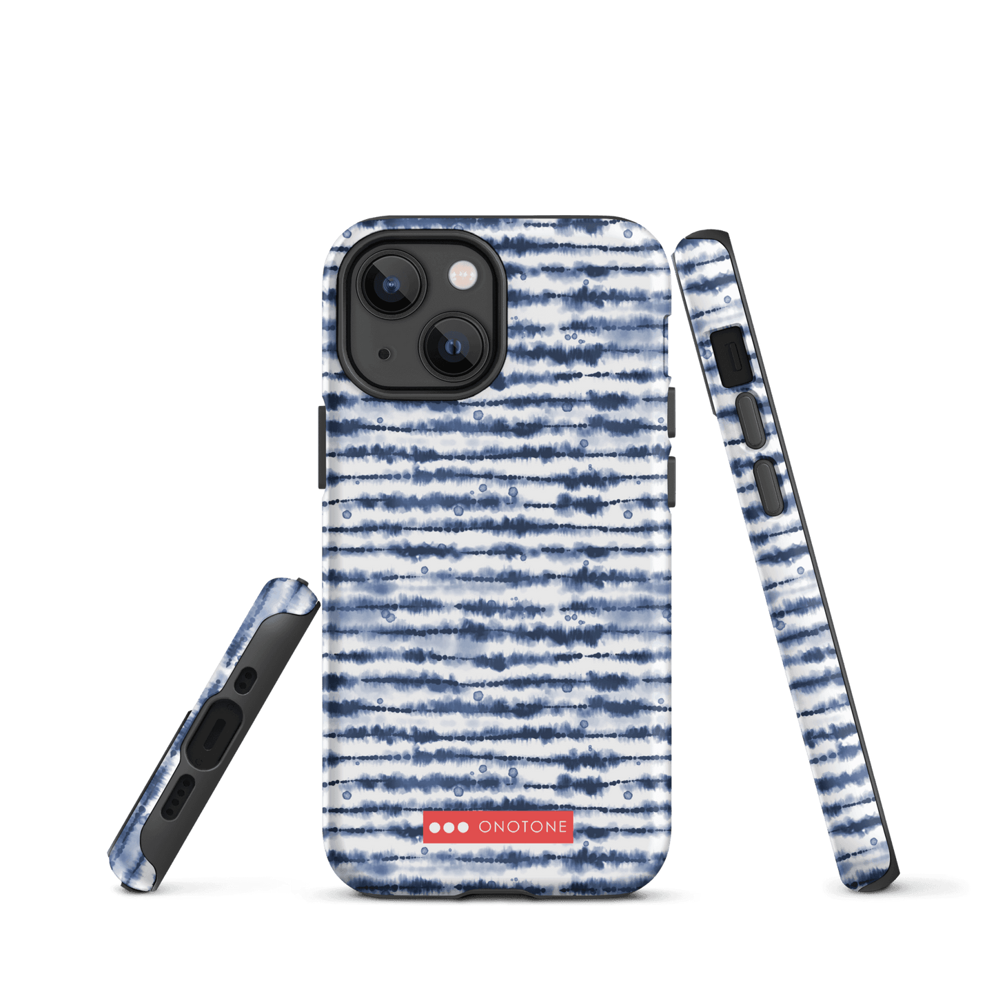 Japanese design indigo iPhone® Case with hand drawn patterns (IND-002)