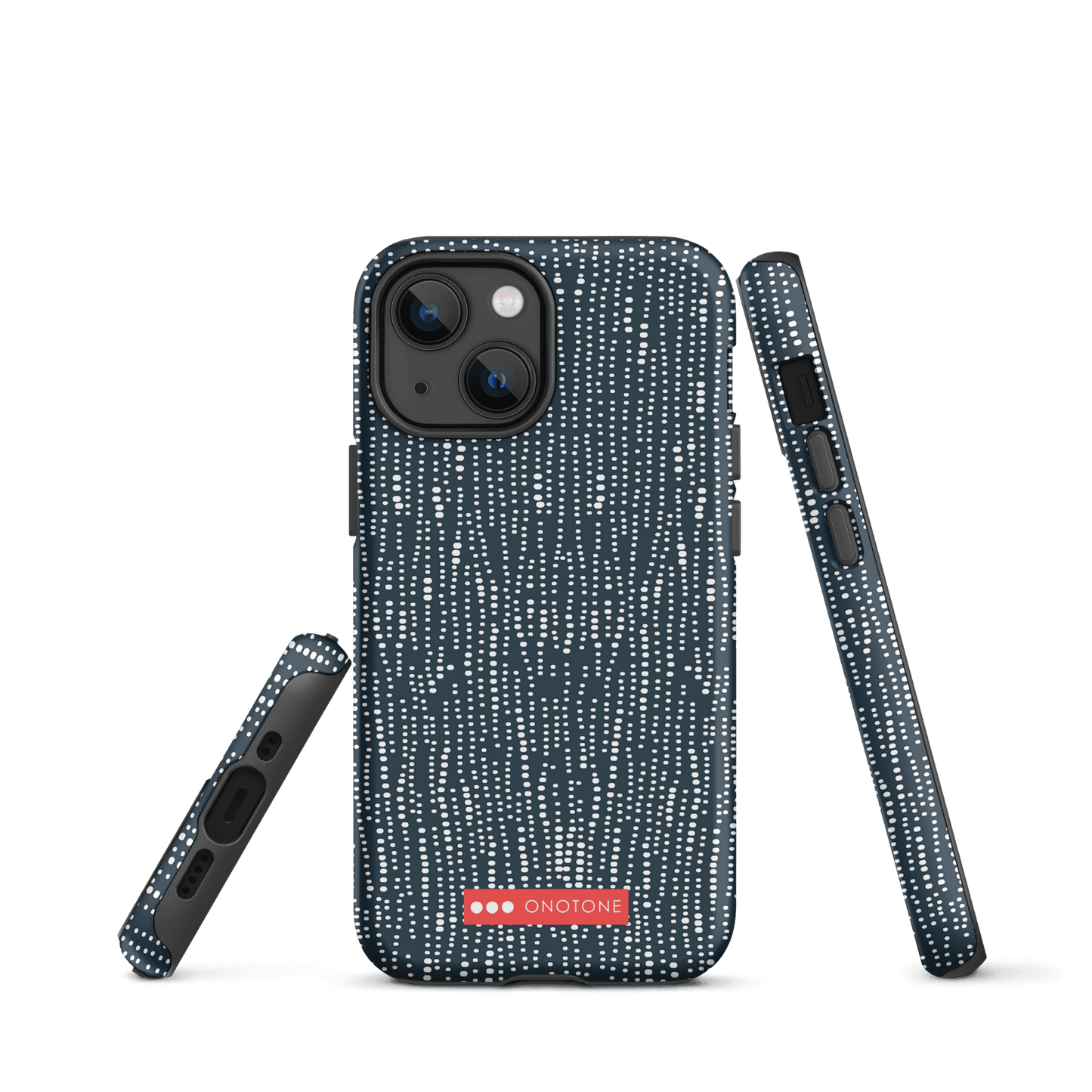 Japanese design indigo iPhone® Case with dotted patterns (IND-009)