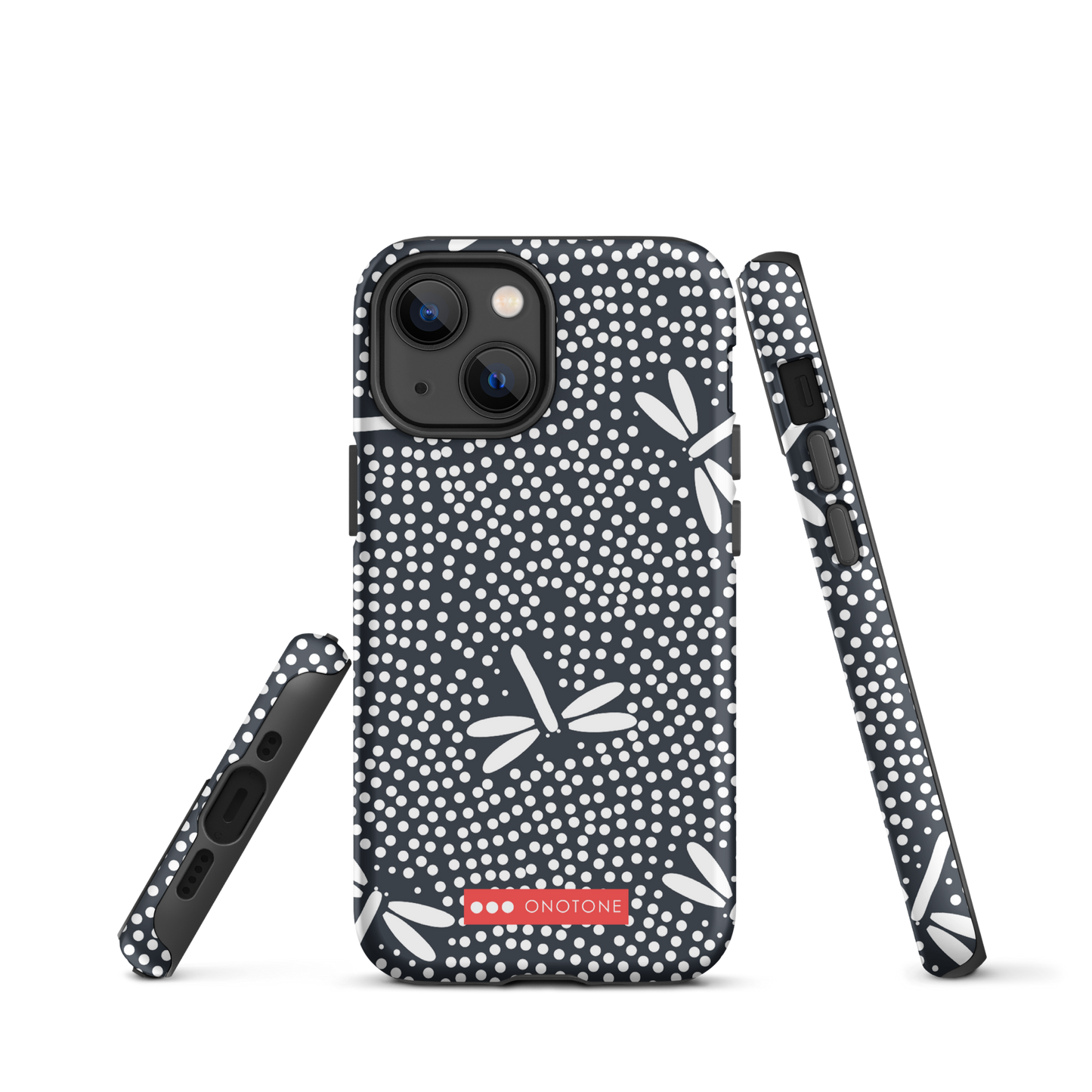 Japanese design indigo iPhone® Case with firefly patterns