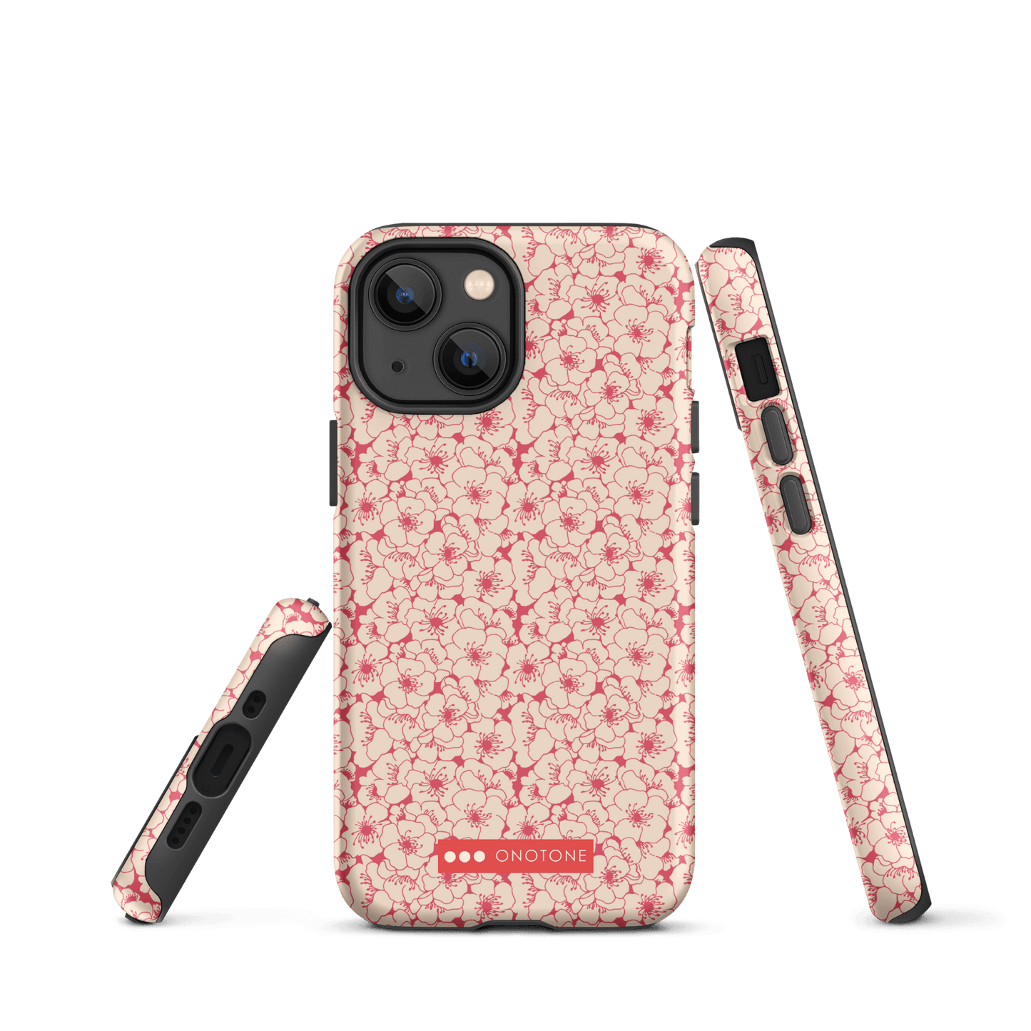 Japanese design indigo iPhone® Case with sakura patterns (IND-012)