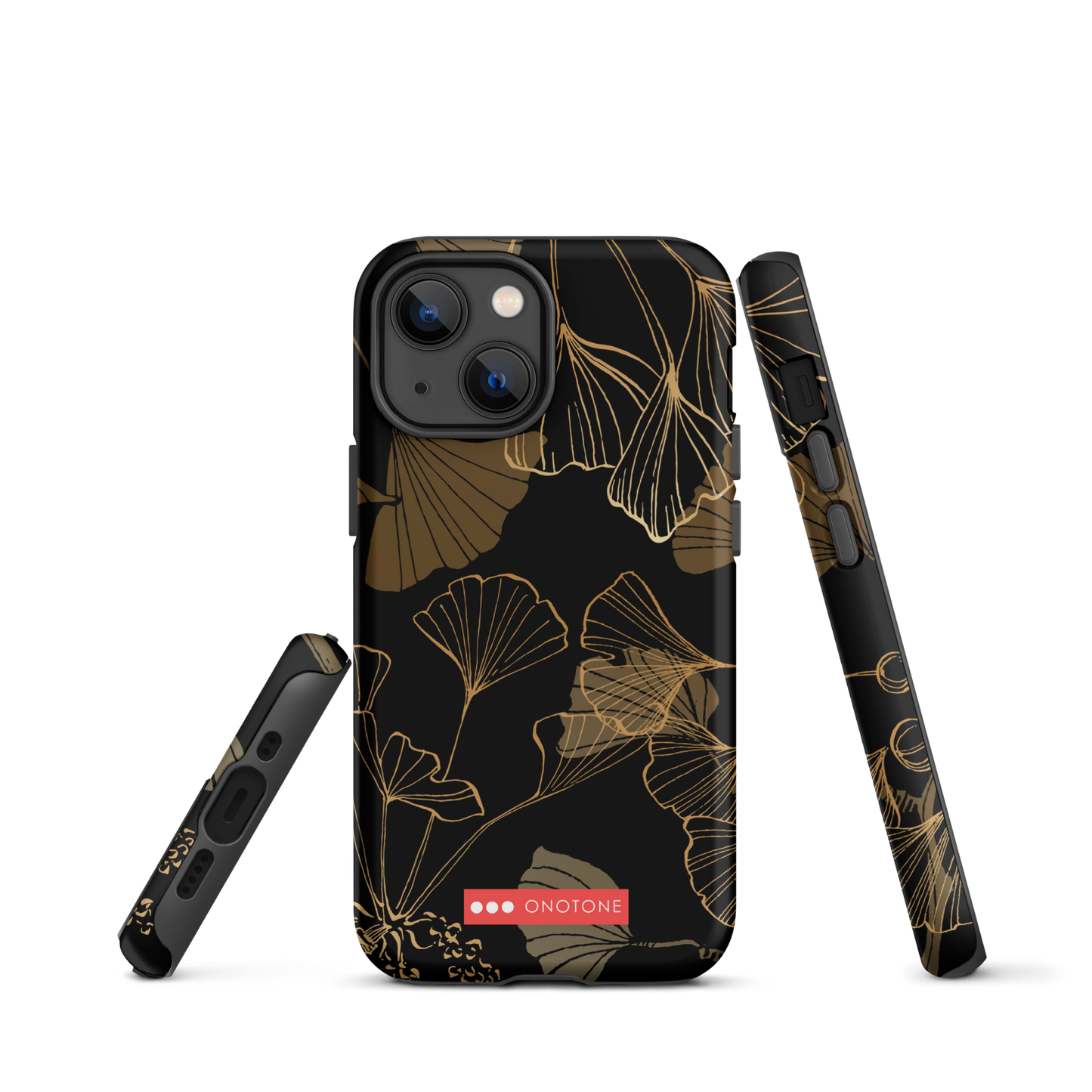 Japanese traditional design indigo iPhone® Case Ginkgo leaves