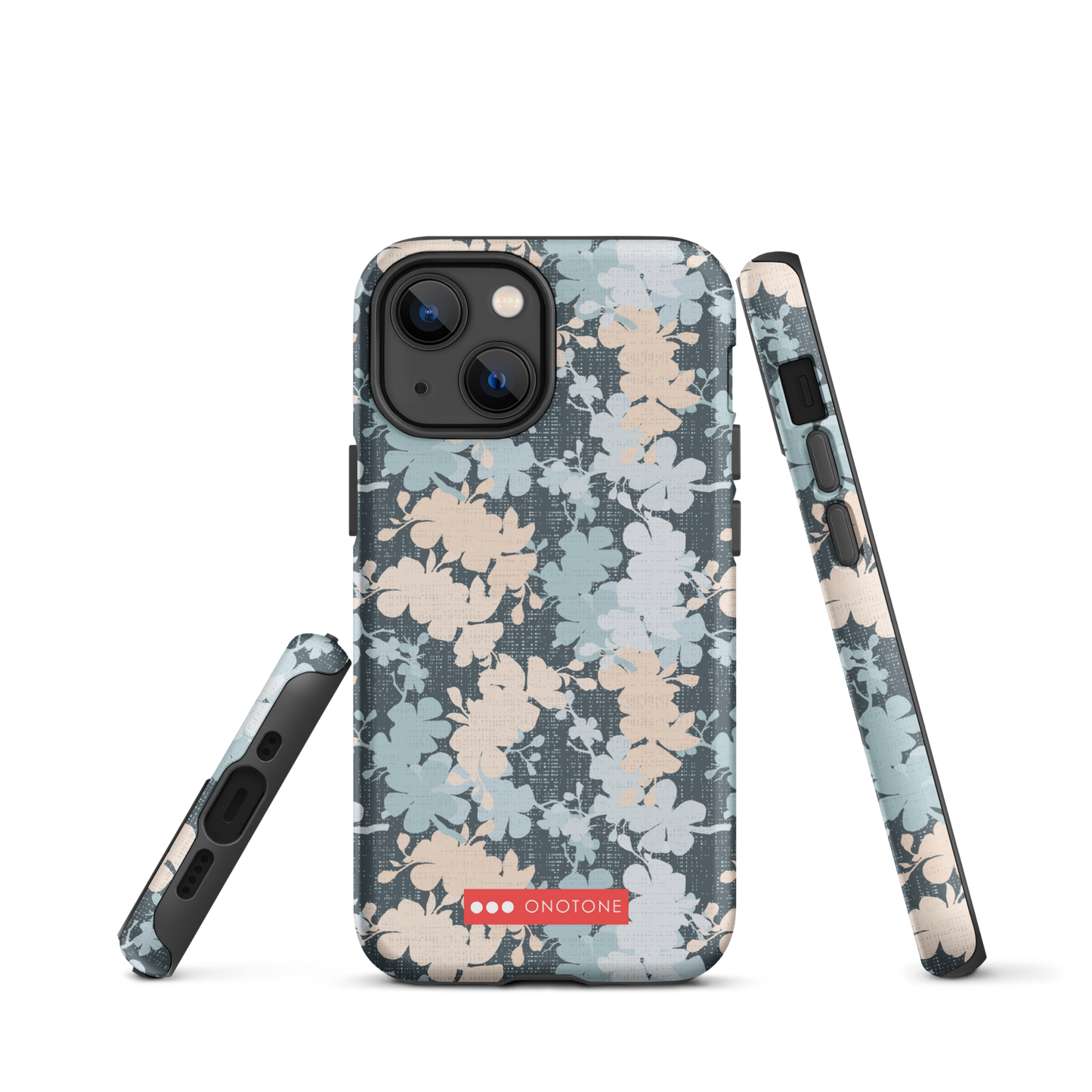 Japanese design indigo iPhone® Case with sakura flower patterns