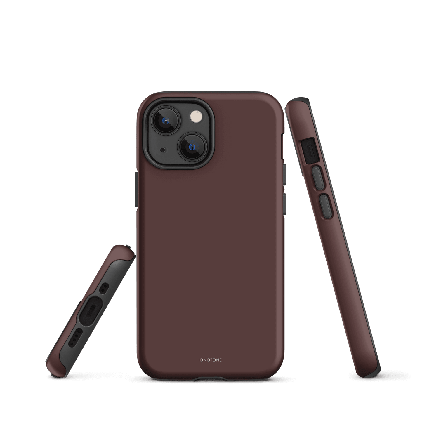 GRAY MINIMALIST IPHONE® CASE - PANTONE® BITTER CHOCOLATE