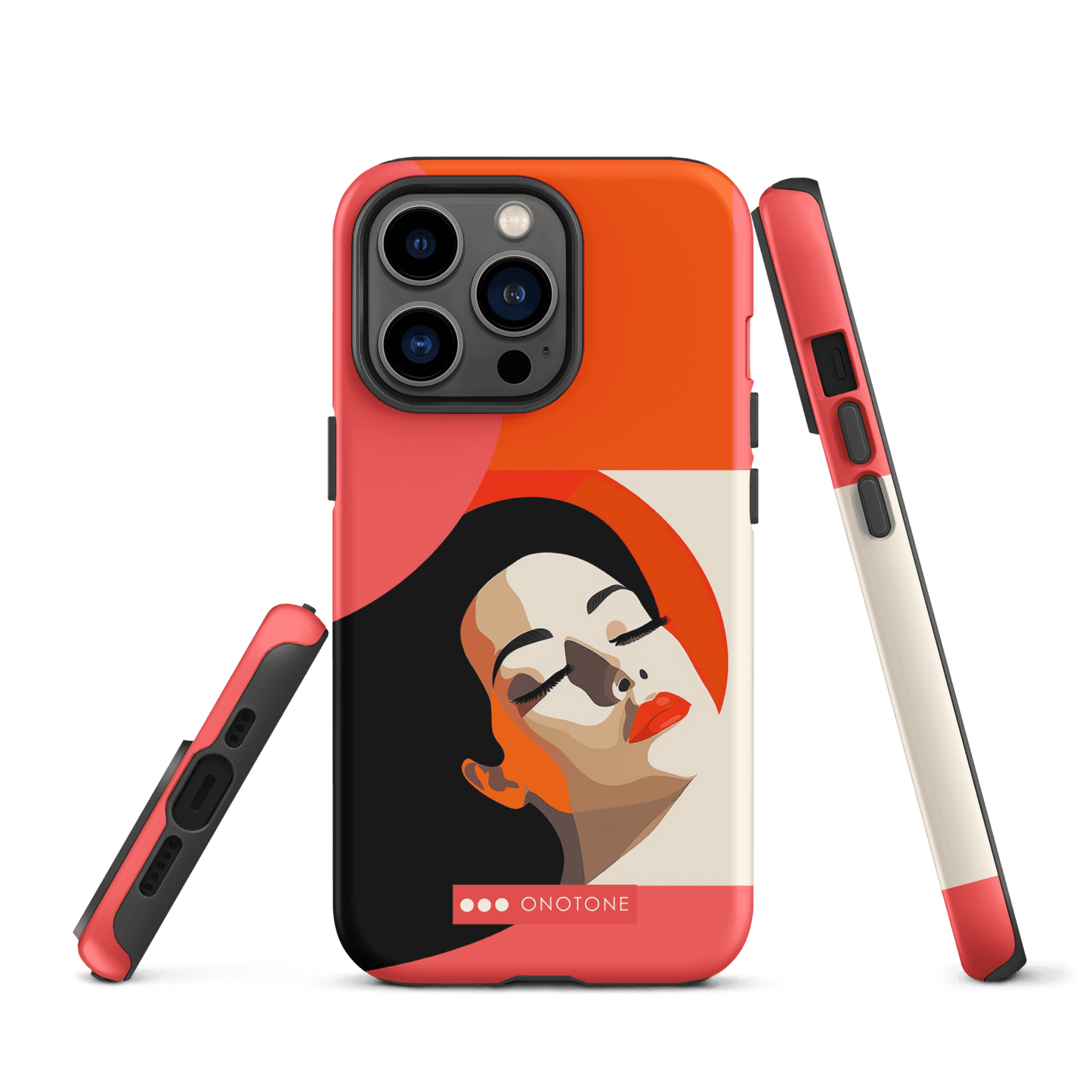 Dual Layer orange modern iPhone® Case ( MD-3857)