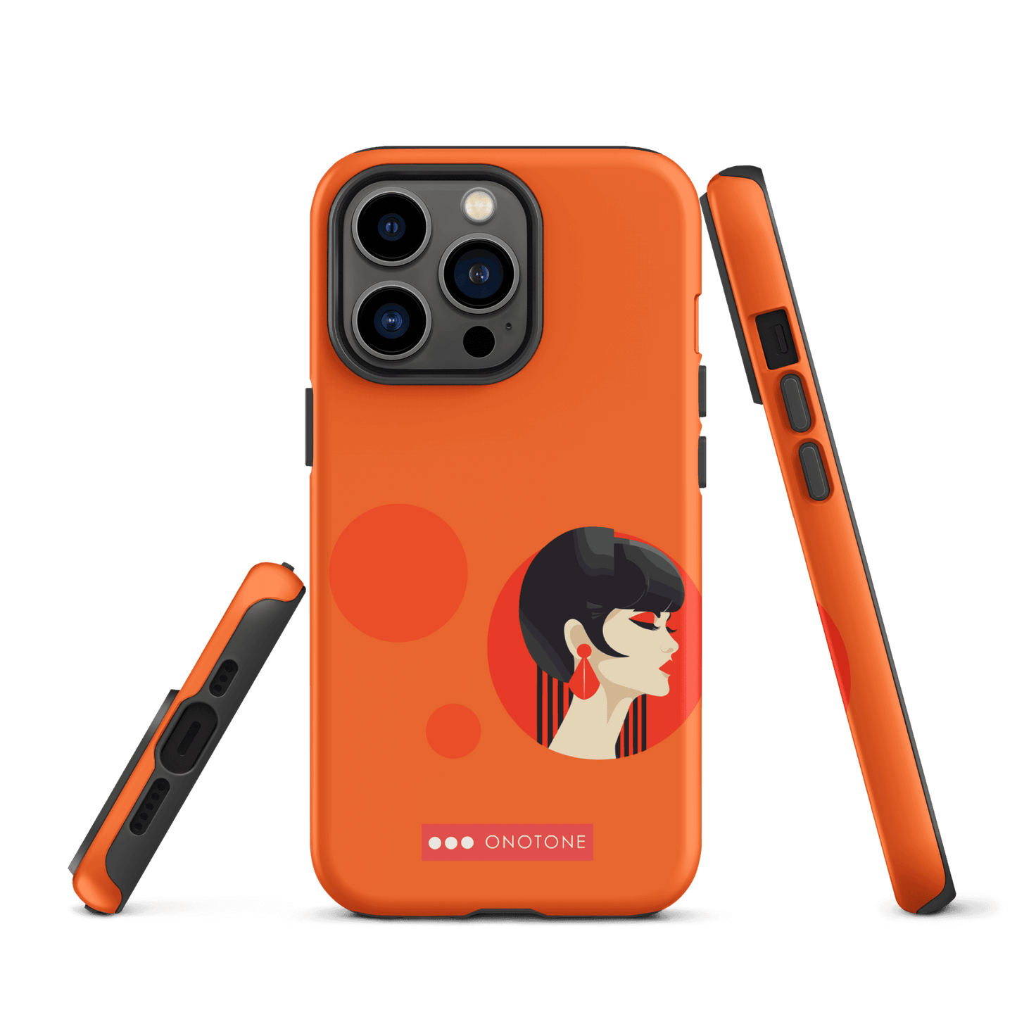 Dual Layer orange modern iPhone® Case ( MD-3801)