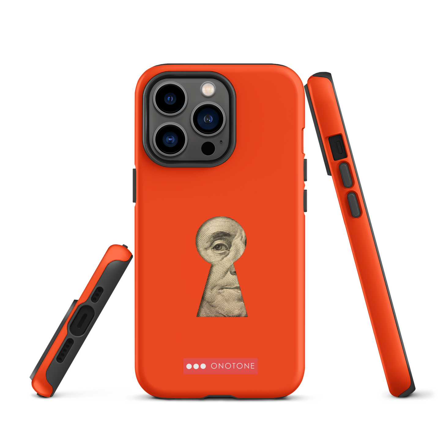 Dual Layer red modern iPhone® Case