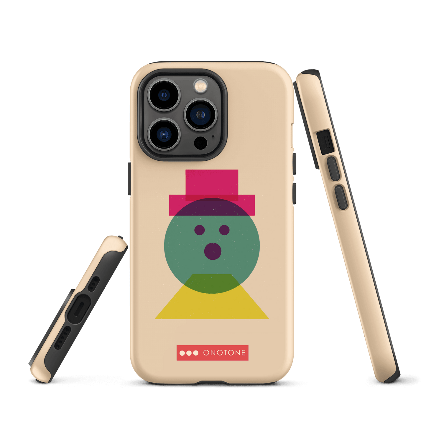 Dual Layer beige modern iPhone® Case ( MD-3129)