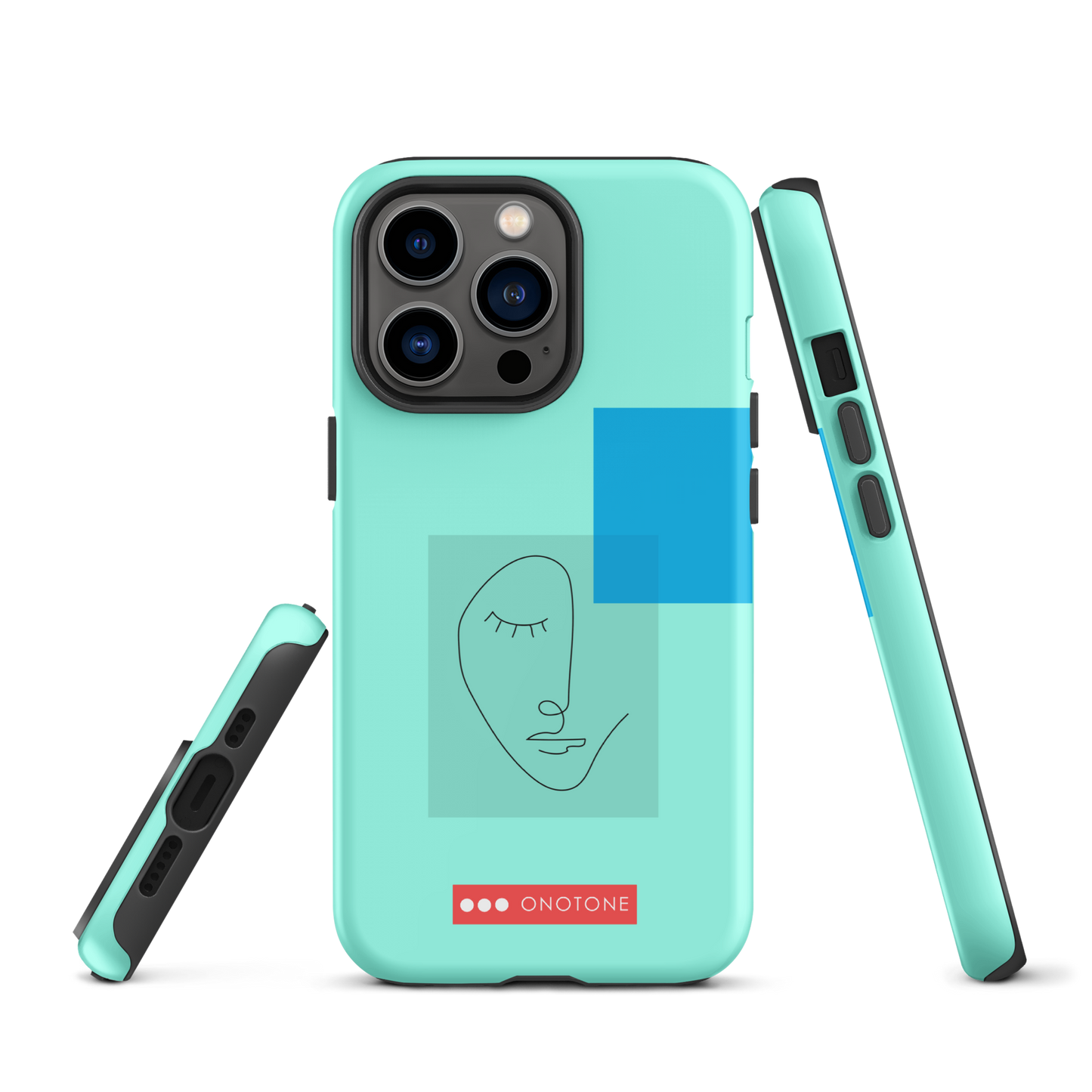 Dual Layer blue modern iPhone® Case