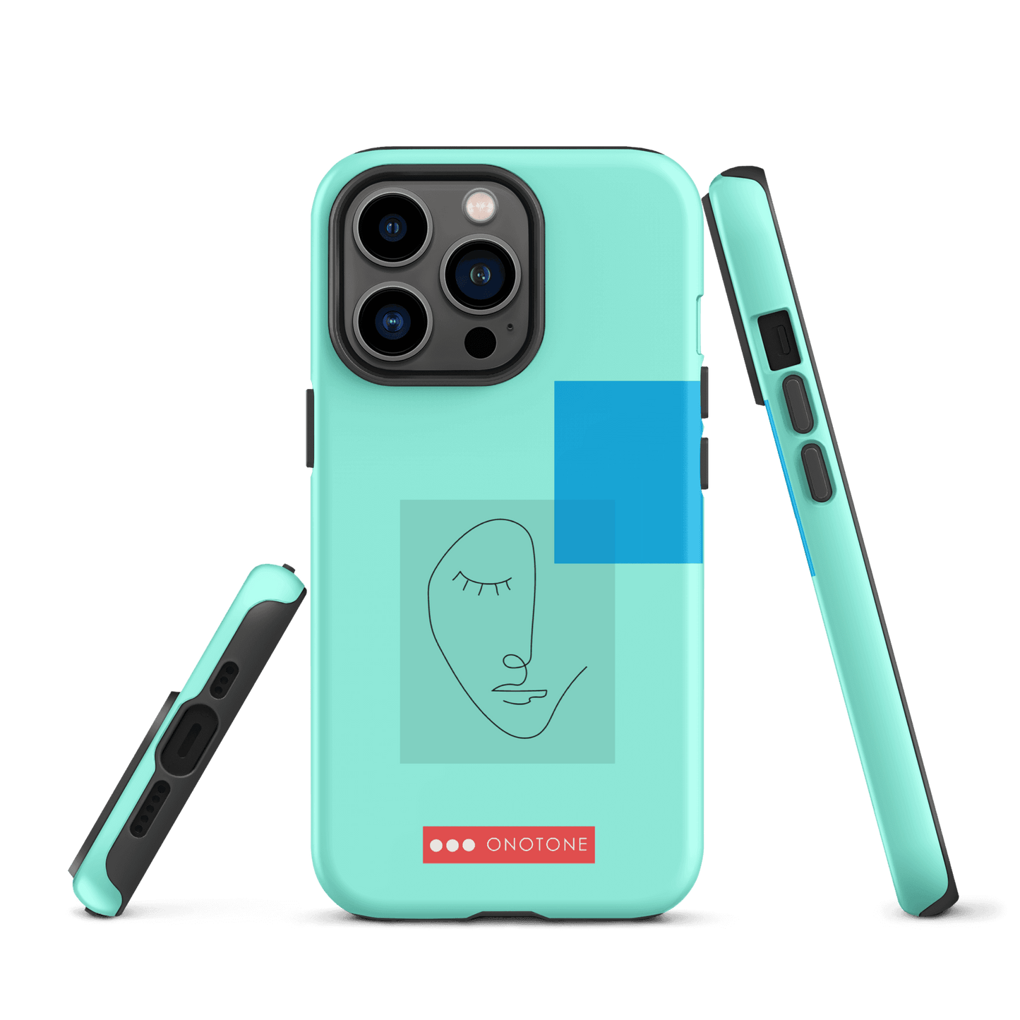 Dual Layer blue modern iPhone® Case ( MD-3745)