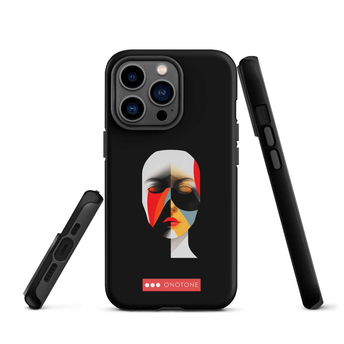 Dual Layer black modern iPhone® Case