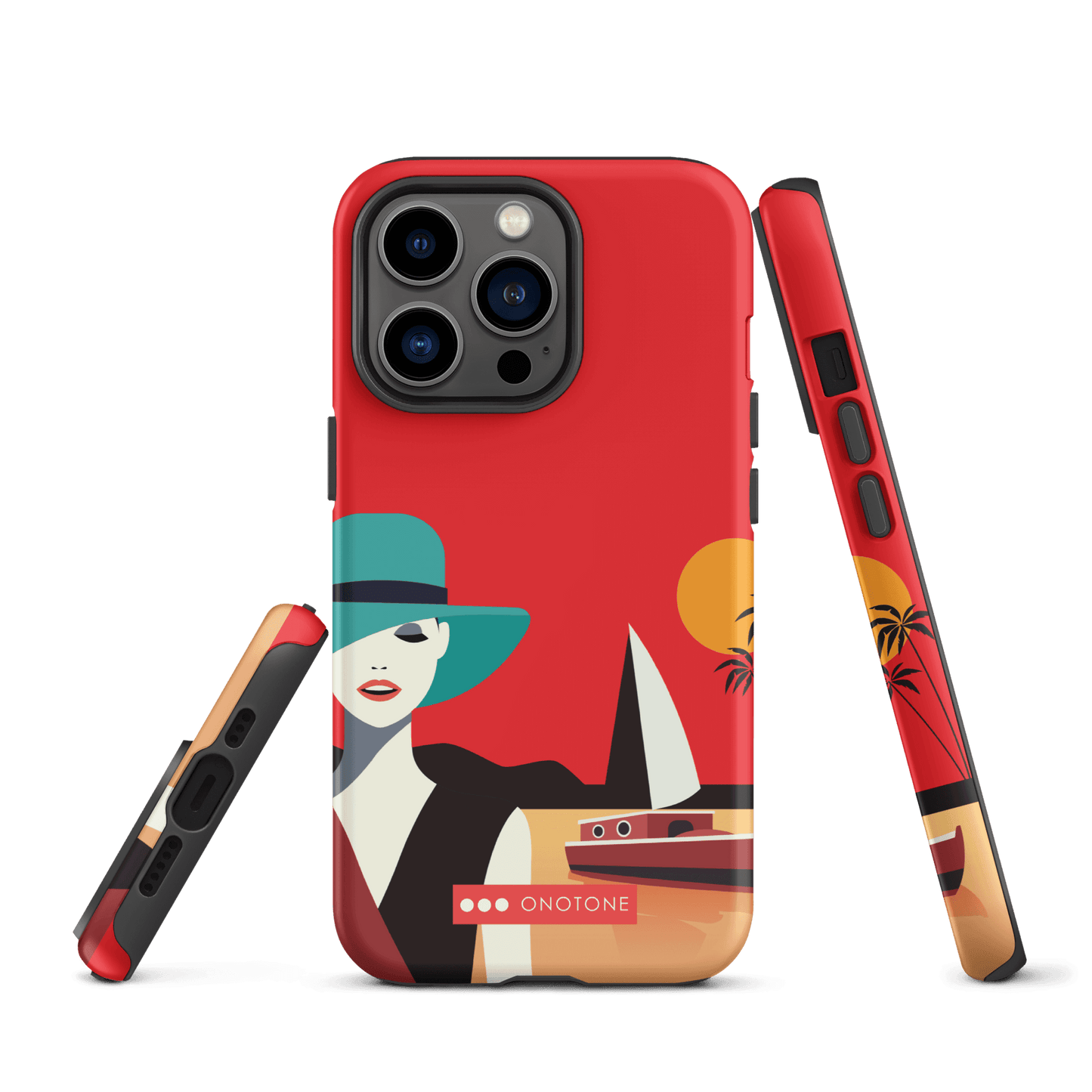 Dual Layer red modern iPhone® Case ( MD-1841)