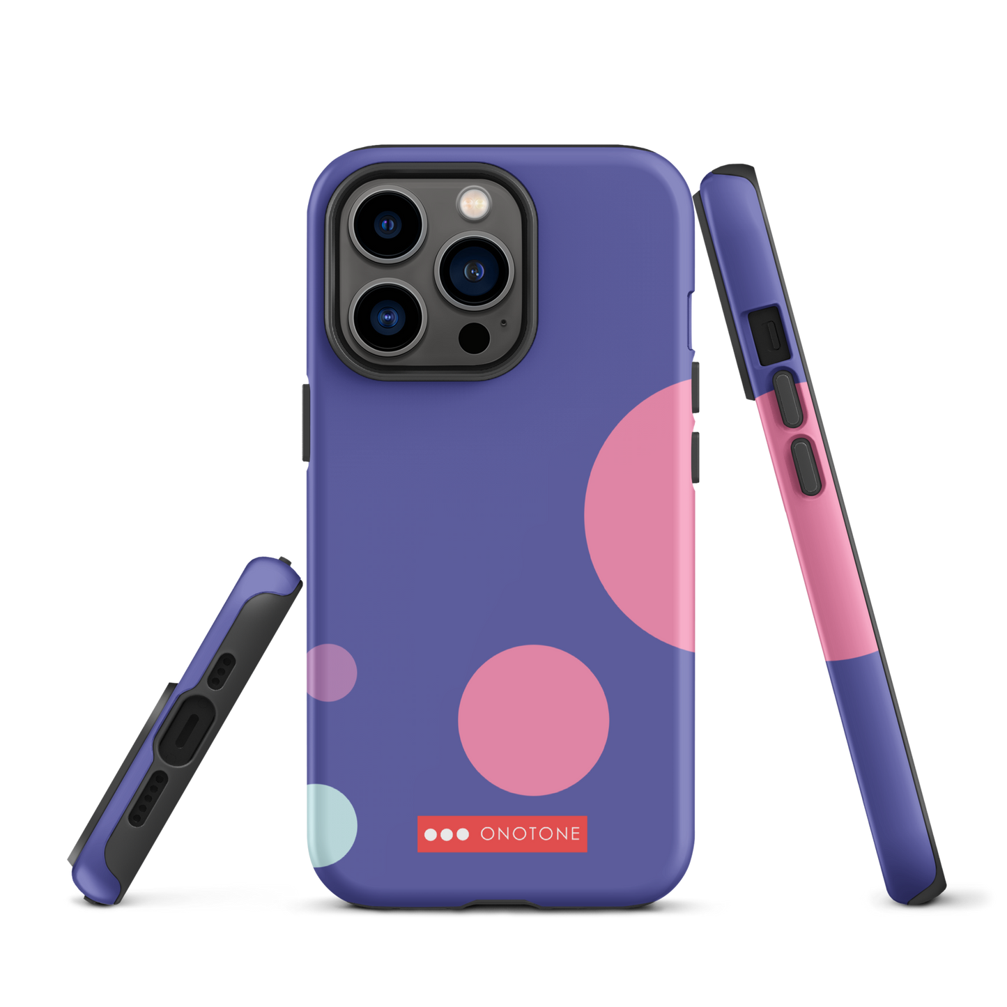 Dual Layer purple modern iPhone® Case