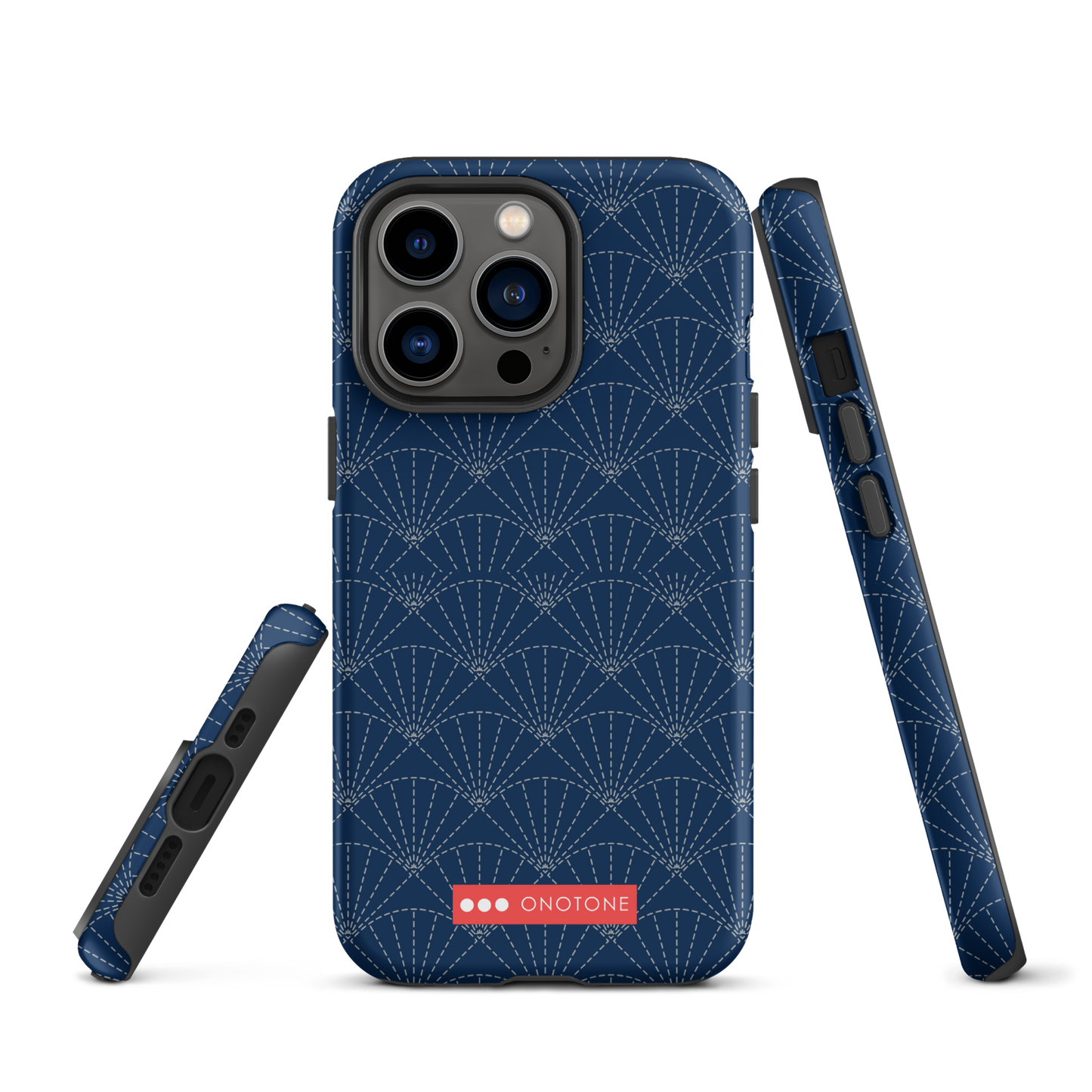 Japanese design indigo iPhone® Case with patterns