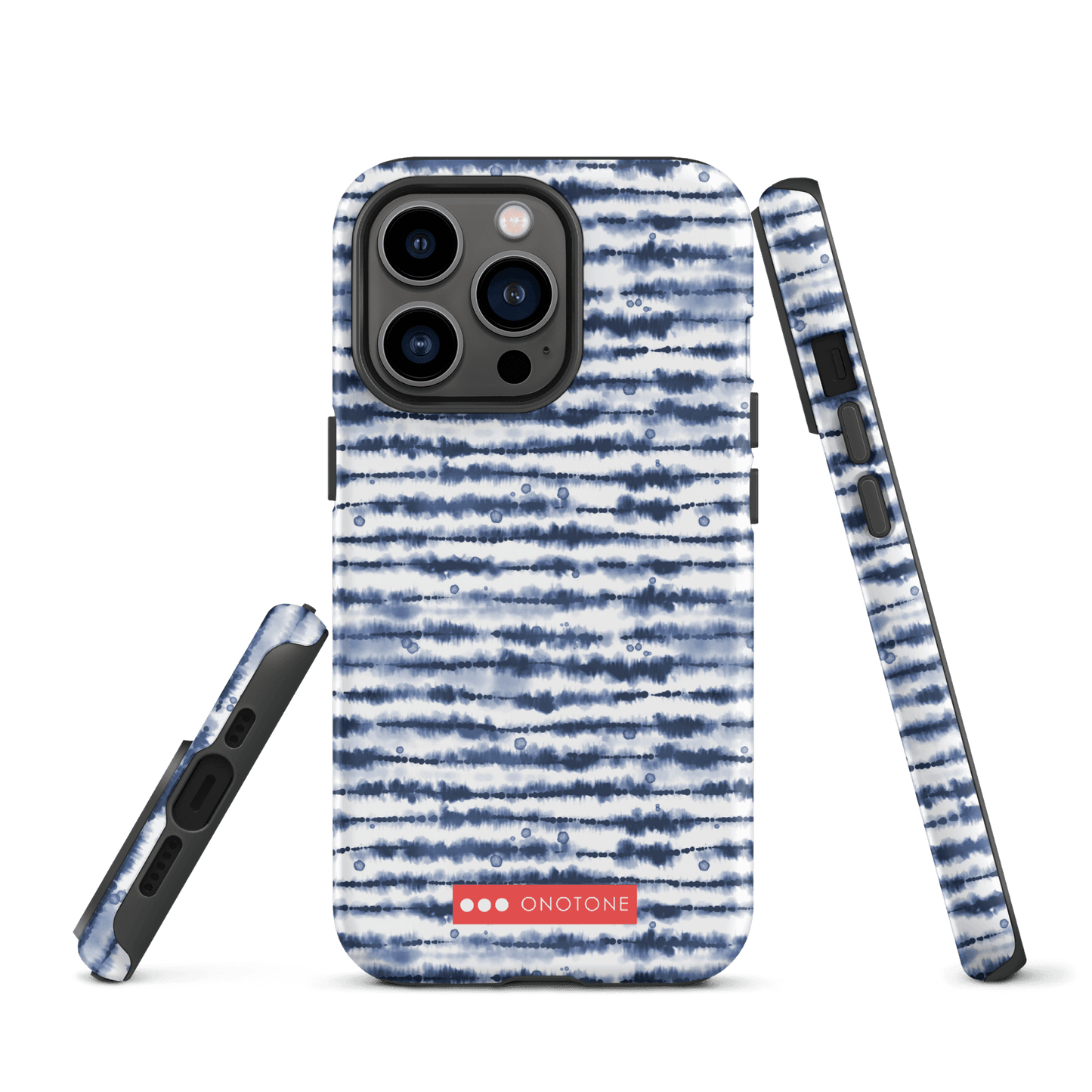 Japanese design indigo iPhone® Case with hand drawn patterns (IND-002)