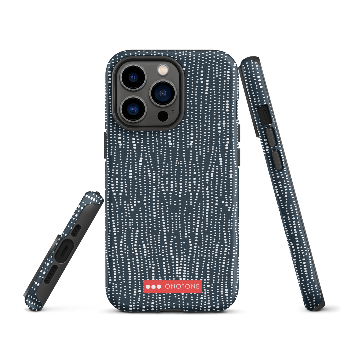 Japanese design indigo iPhone® Case with dotted patterns