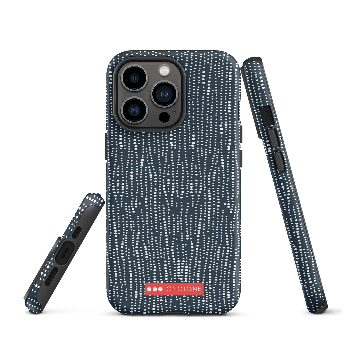 Japanese design indigo iPhone® Case with dotted patterns (IND-009)