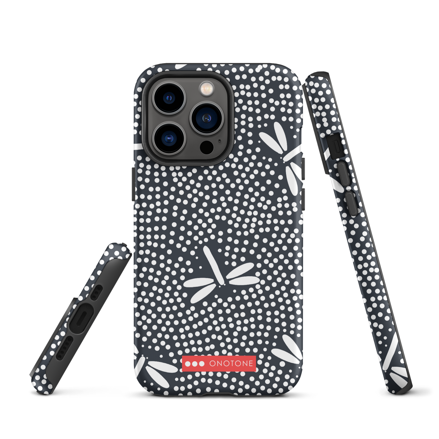 Japanese design indigo iPhone® Case with firefly patterns